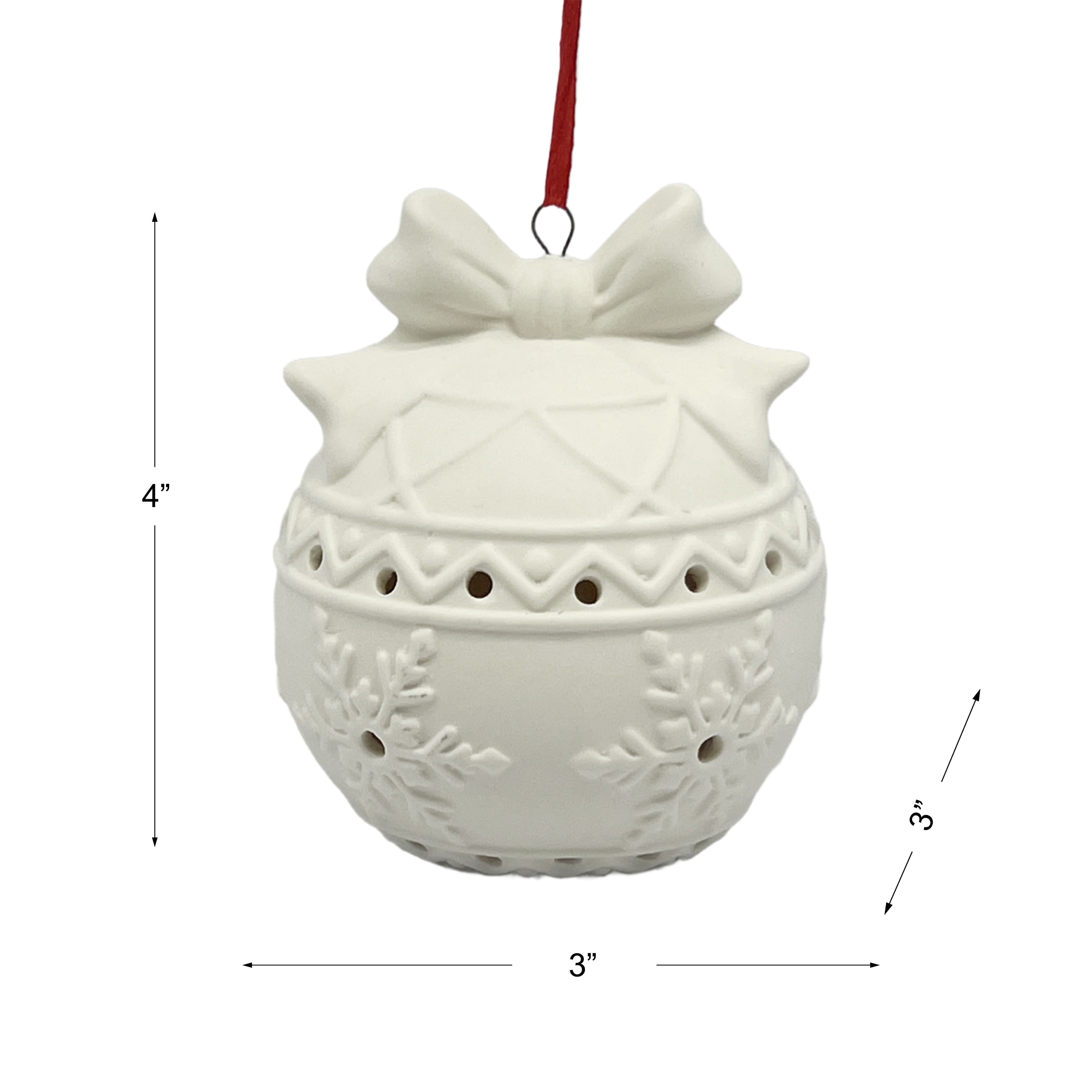 4" DIY LED Ceramic Ball Ornament by Make Market®