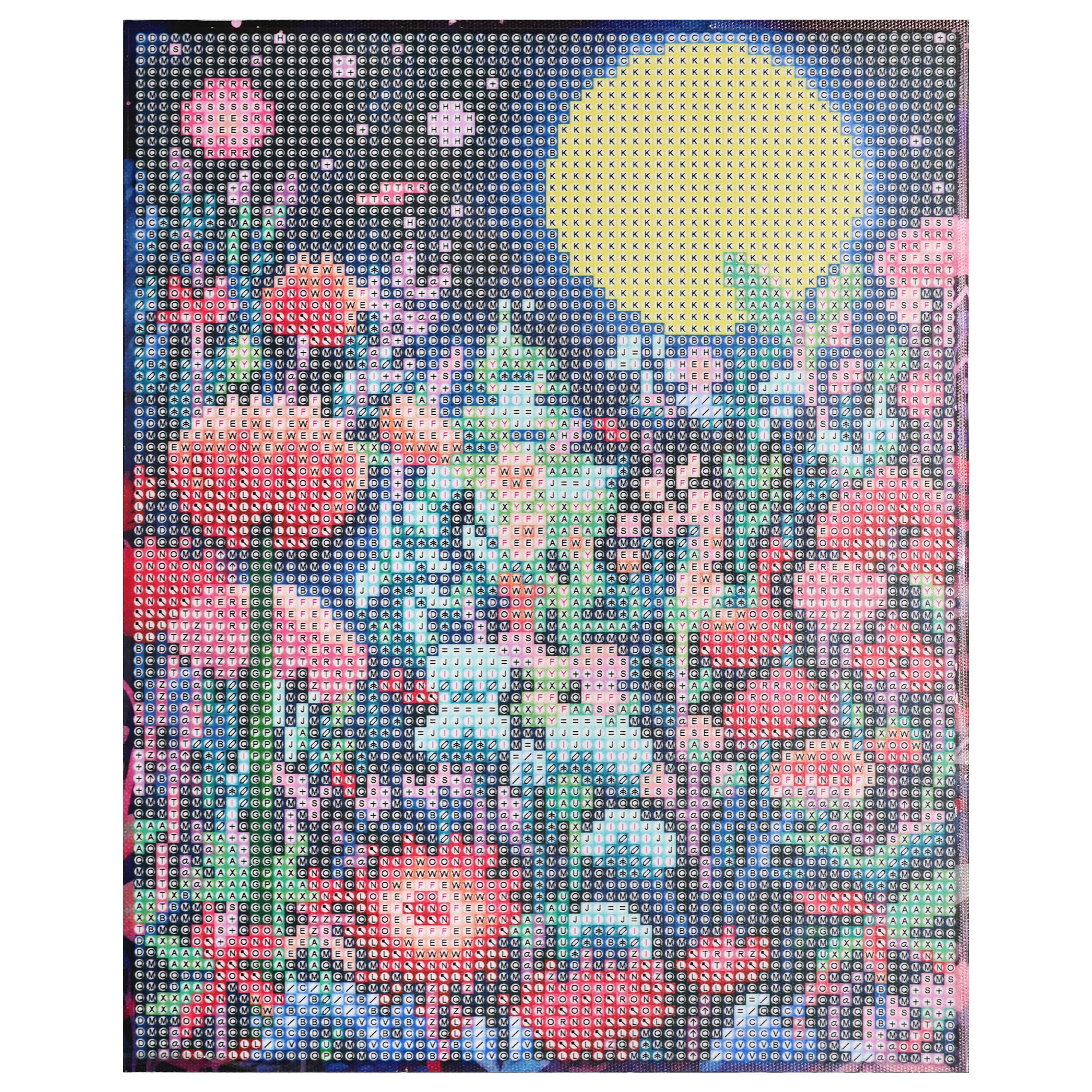 8" x 10" Moon & Flowers LED Stretched Canvas Diamond Art Kit by Make Market®