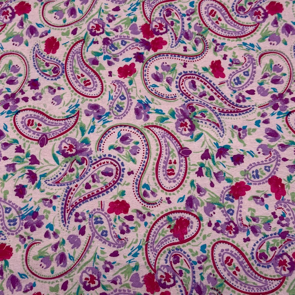 Feldman Pink Paisley Cotton Flannel