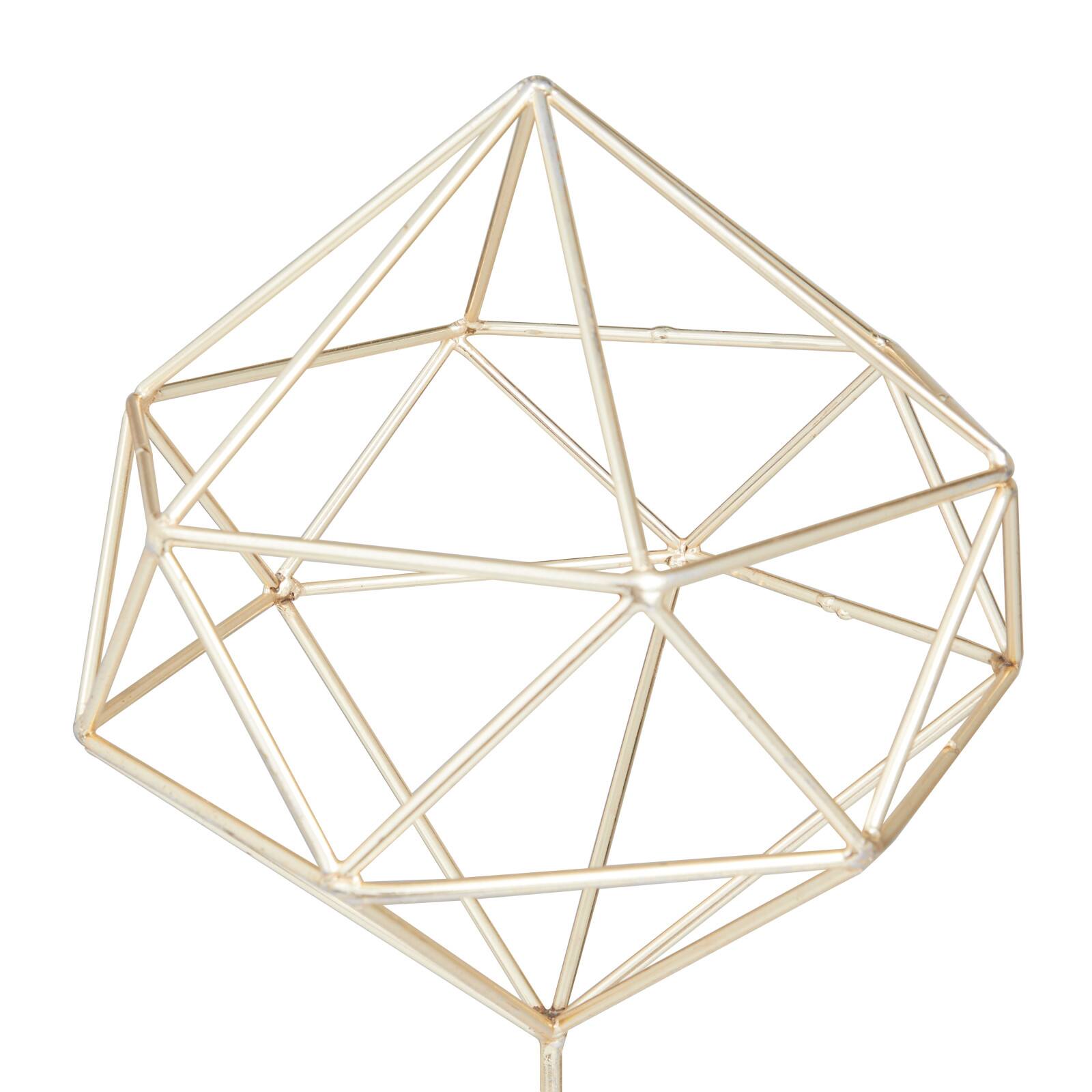 CosmoLiving by Cosmopolitan Gold Marble Contemporary Sculpture, 22" x 9" x 9"
