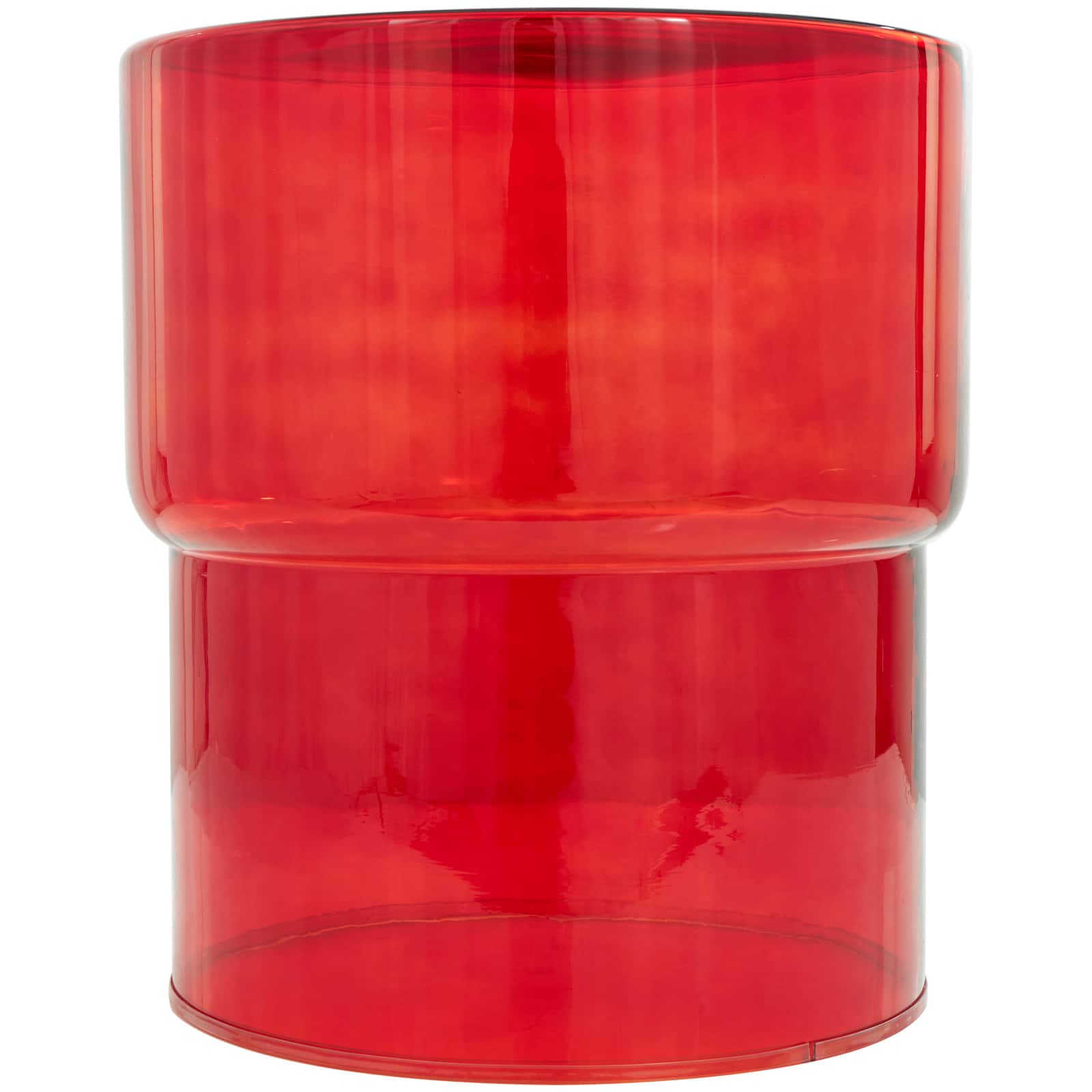 19" Glass Modern Accent Table