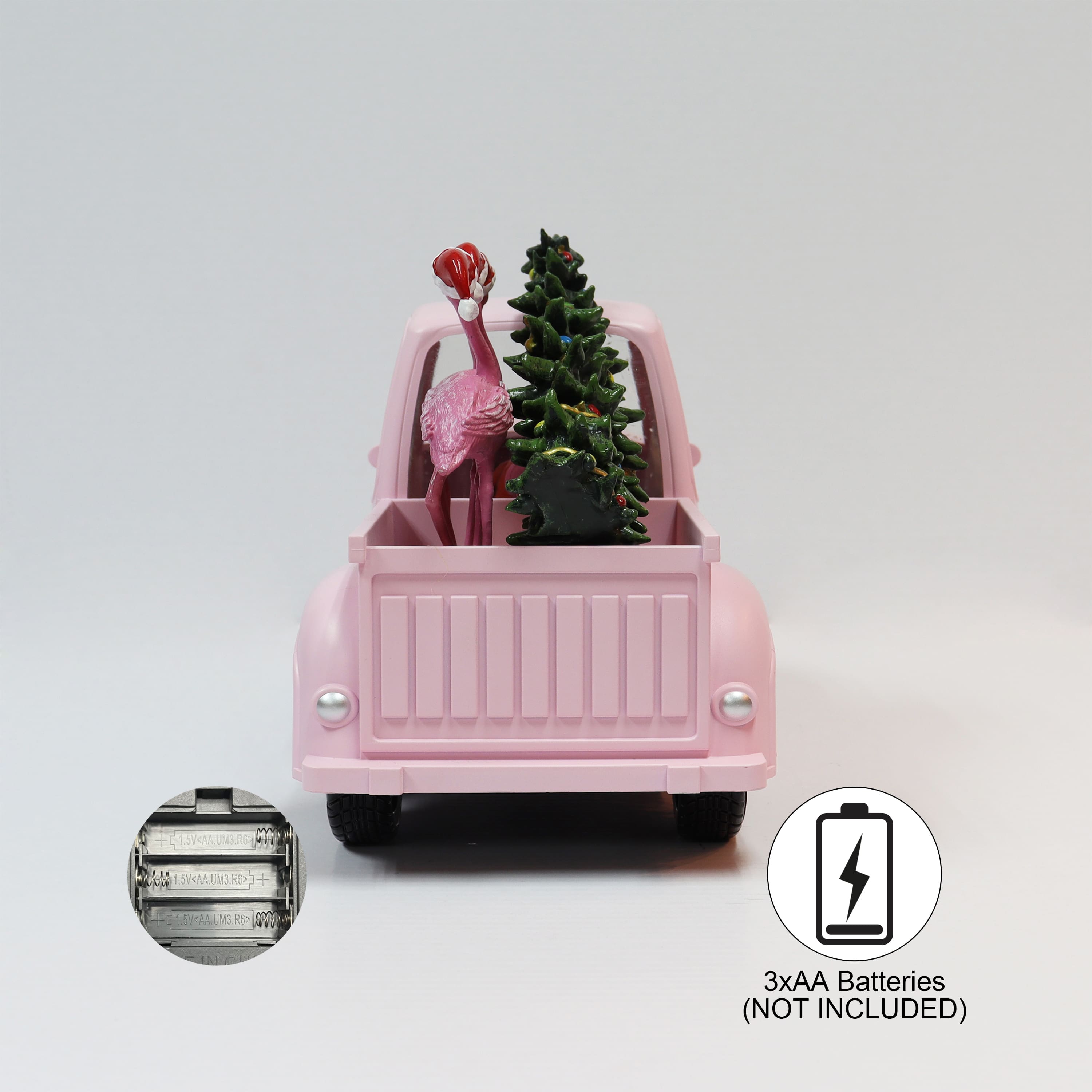 Moments in Time 5.9" Acrylic Truck with Flamingos Décor