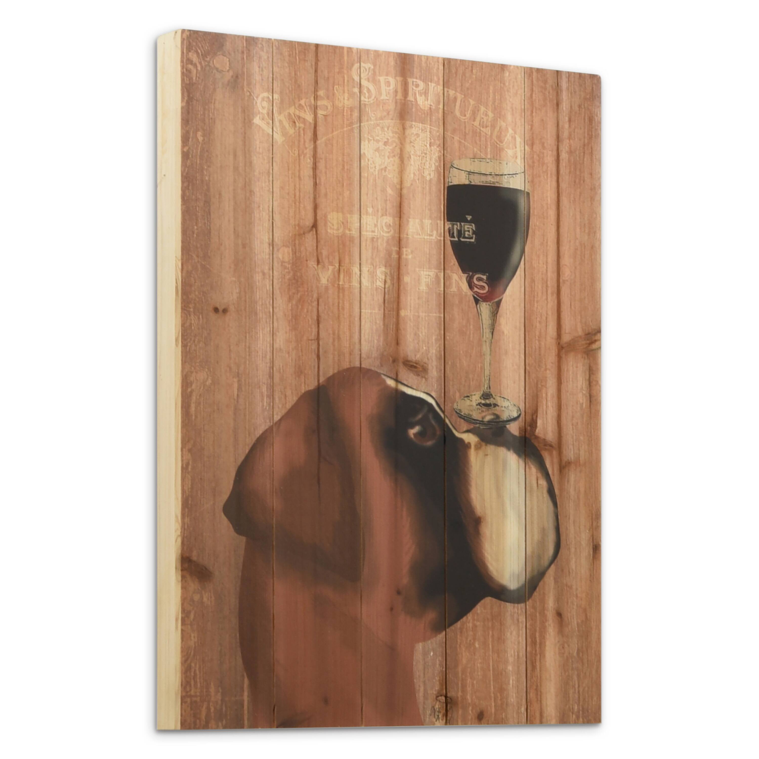 Empire Art Direct 24" x 18" Dog Au Vin Boxer Wall Art