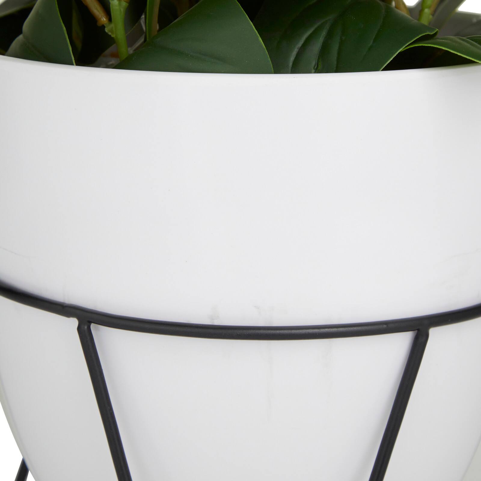 17" White Contemporary Artificial Foliage