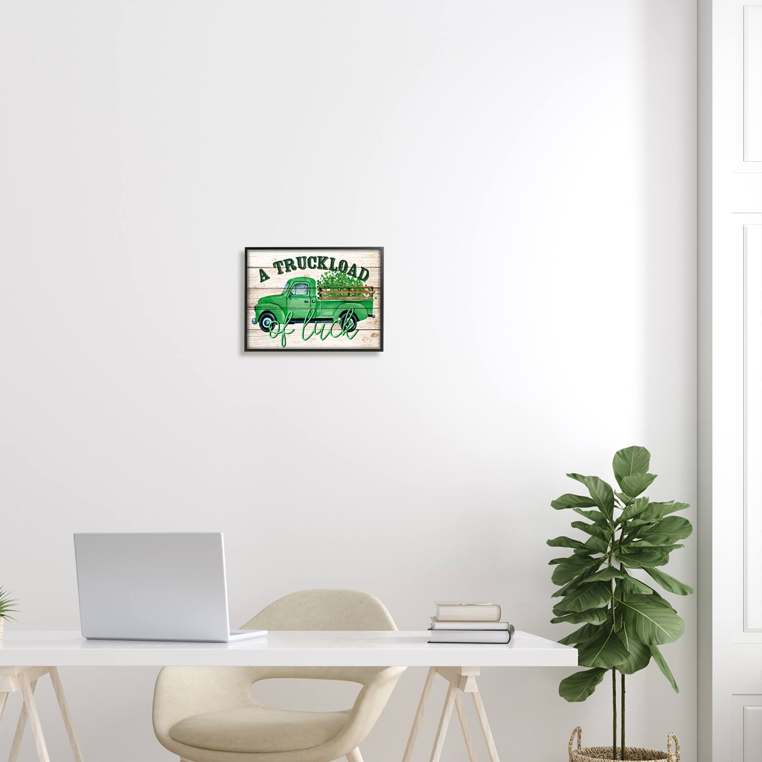 Stupell Industries Truckload Of Luck St Patrick's Day Farmhouse Framed Giclee Art