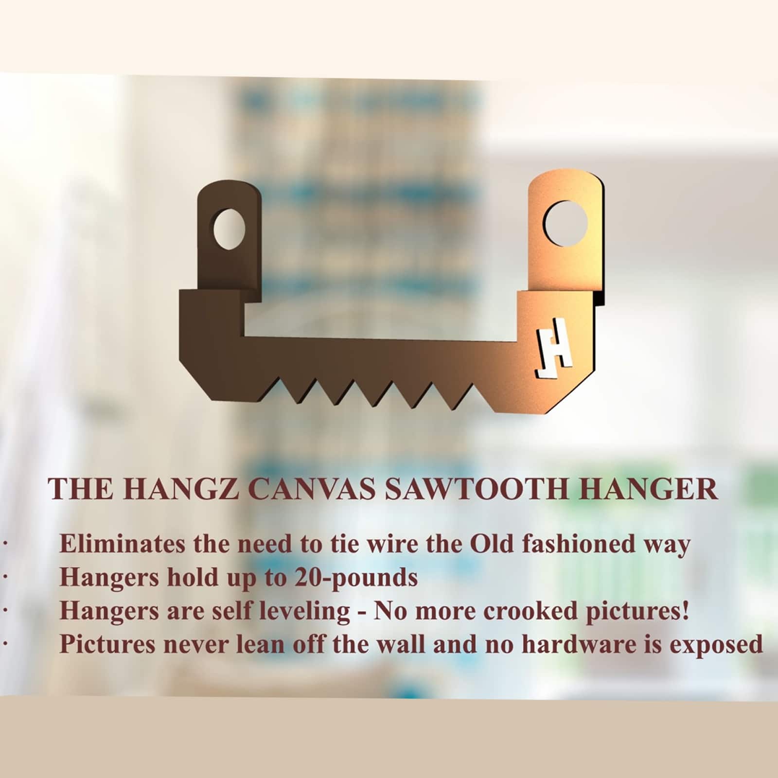 HangZ™ 20lb. Canvas Sawtooth Hangers, 50ct.