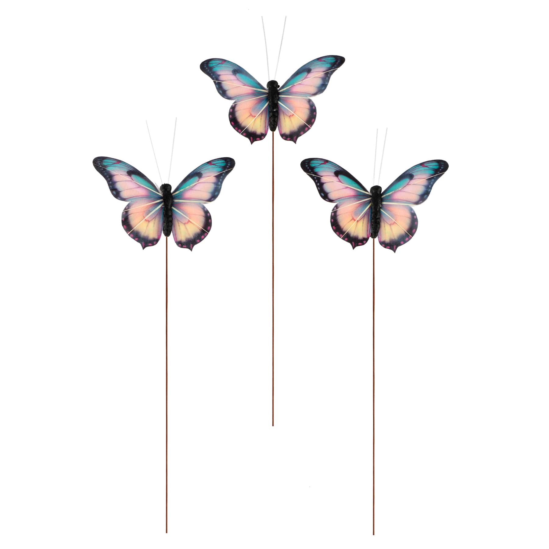 Multicolor Feather Butterflies, 3ct. by Ashland®