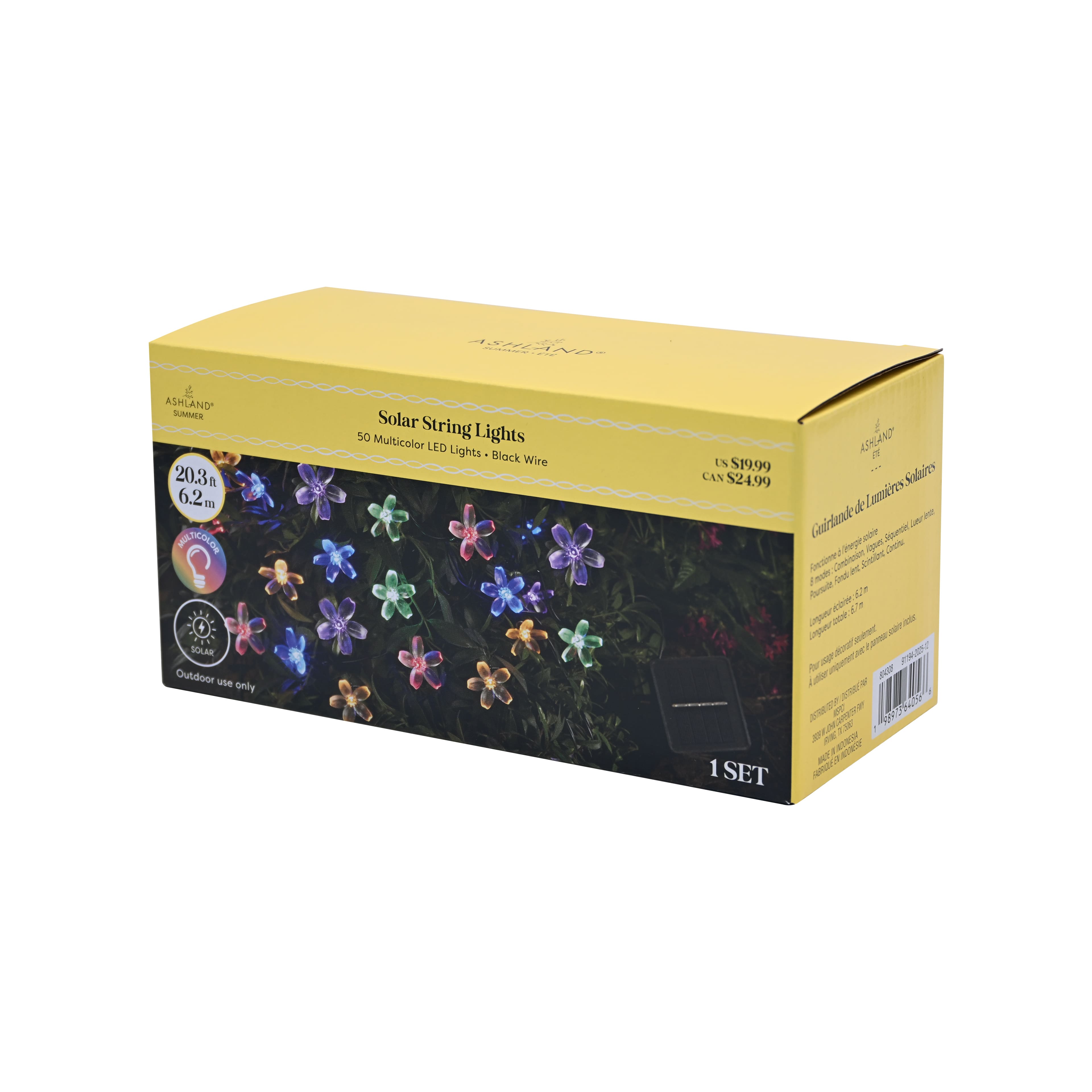 50ct. Multicolour Flowers LED Solar String Lights by Ashland®
