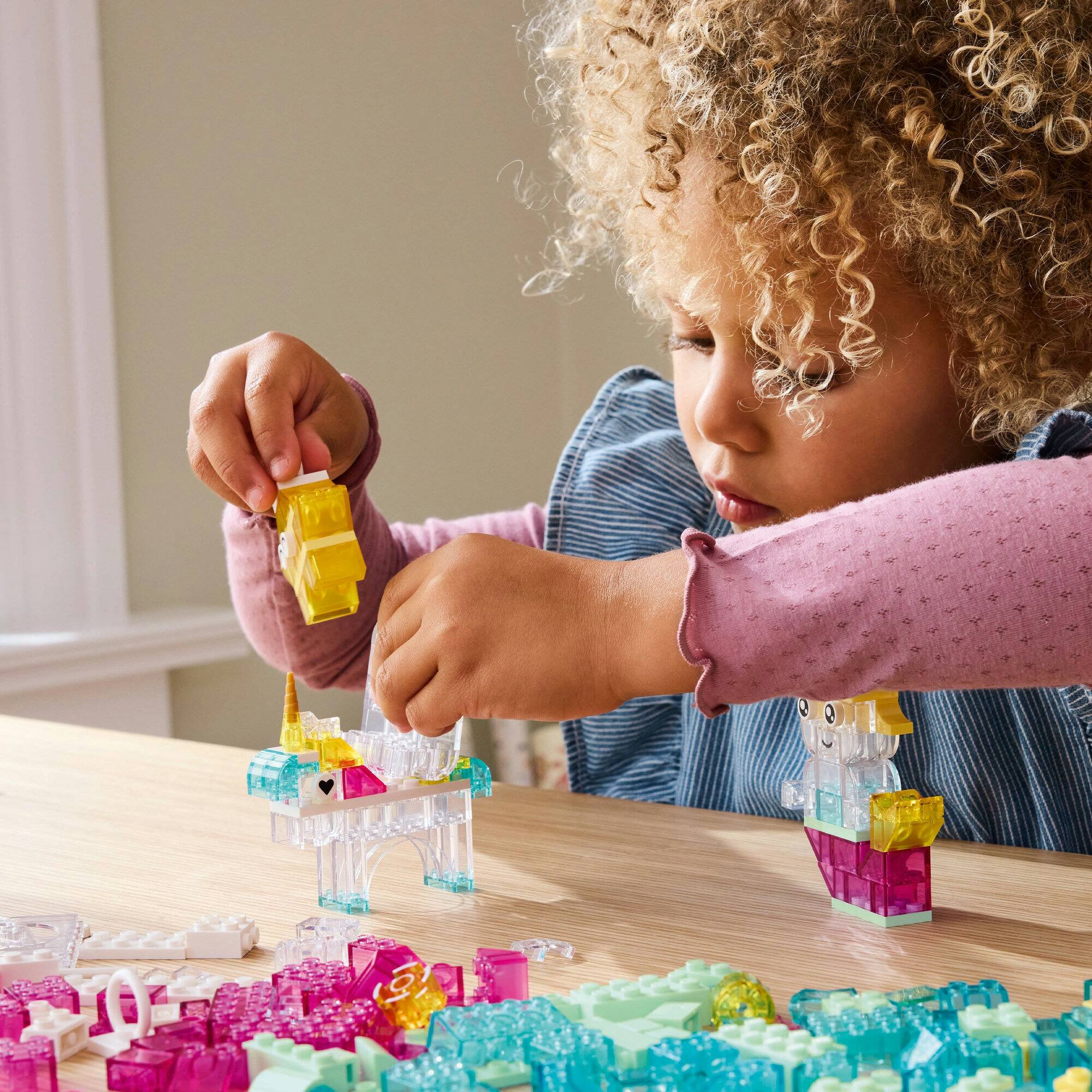 LEGO® Classic Magical Transparent Box, Colorful Building Bricks Toy 11040