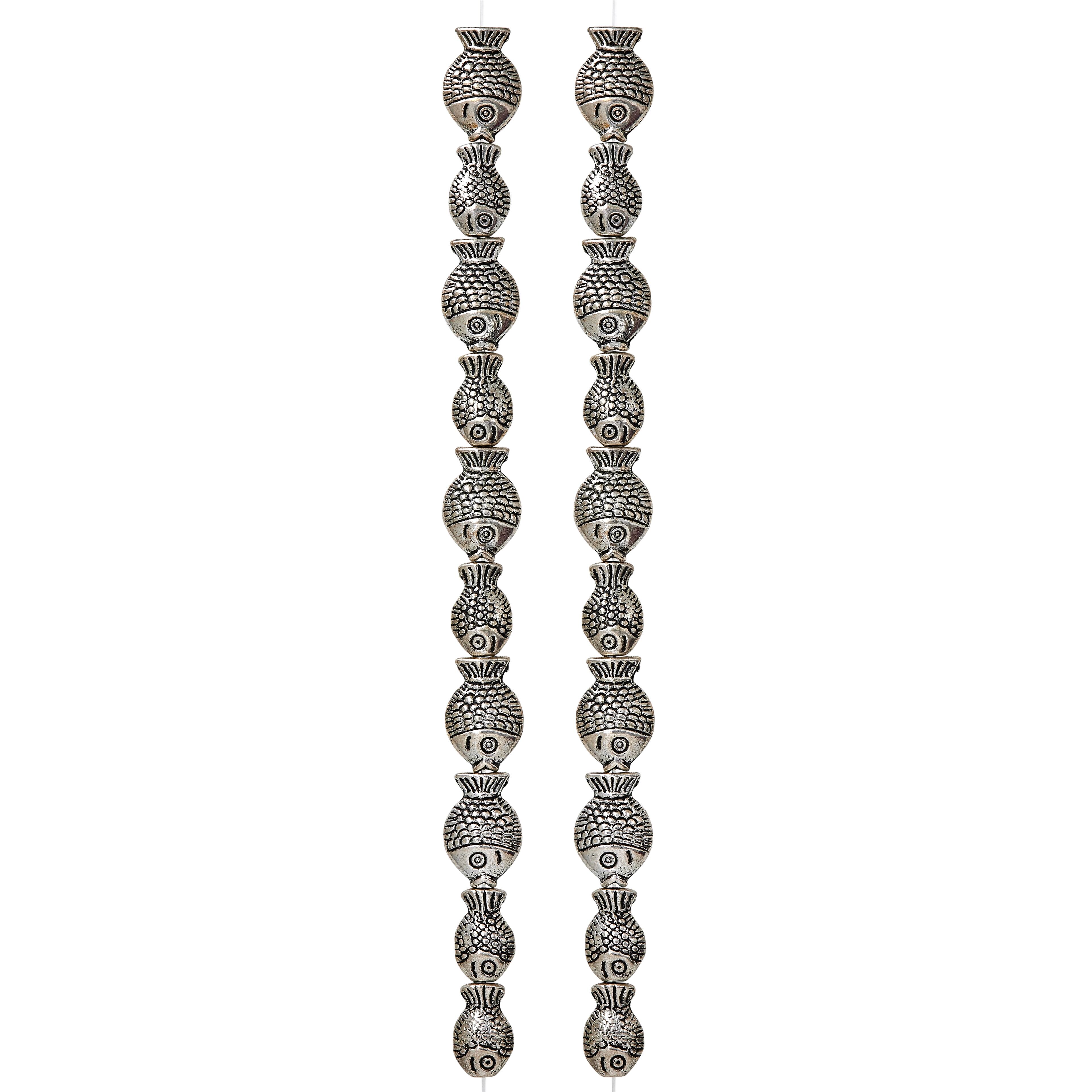 12 Packs: 20 ct. (240 total)  Antique Silver Fish Mix Metal Beads by Bead Landing™