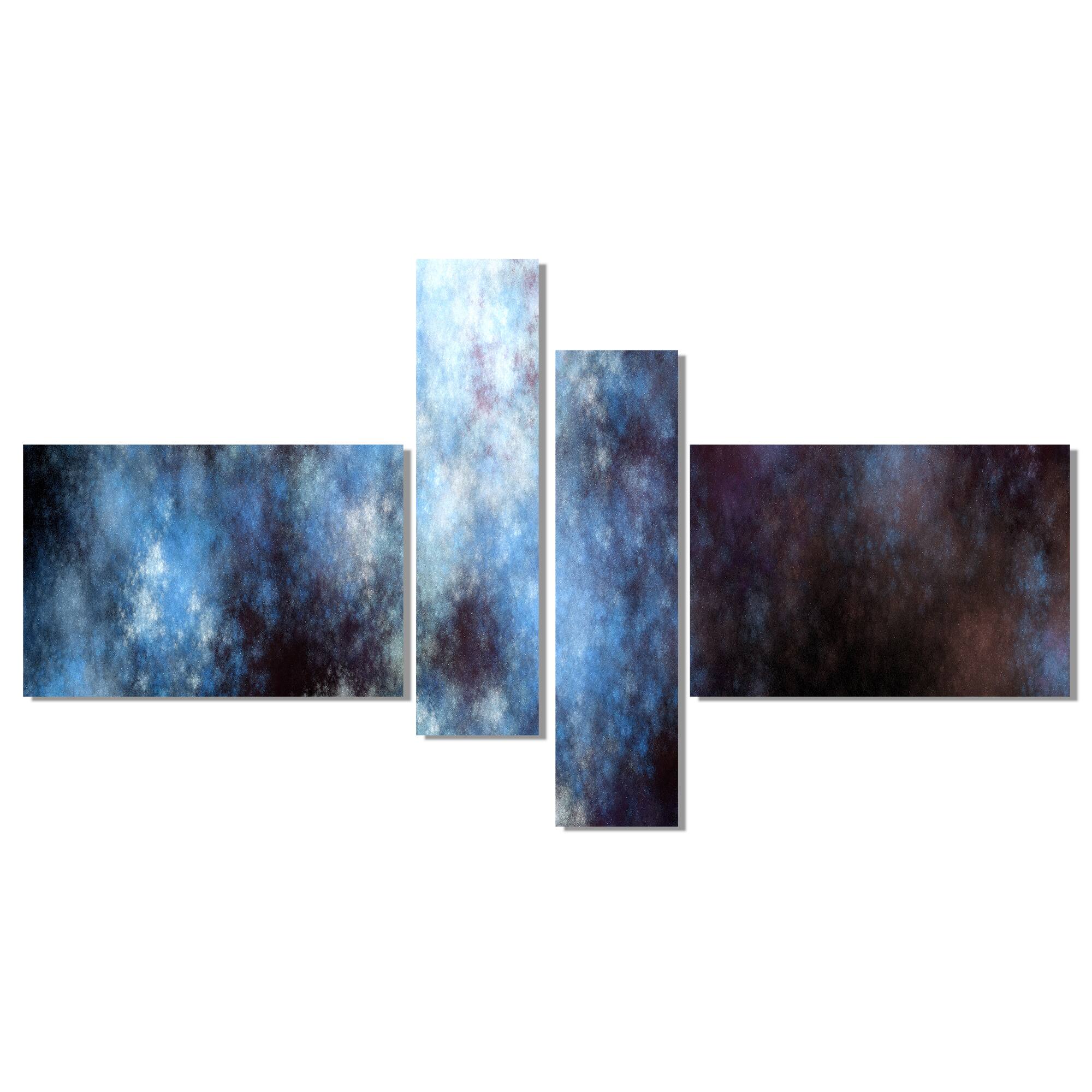 Designart - Blue White Starry Fractal Sky