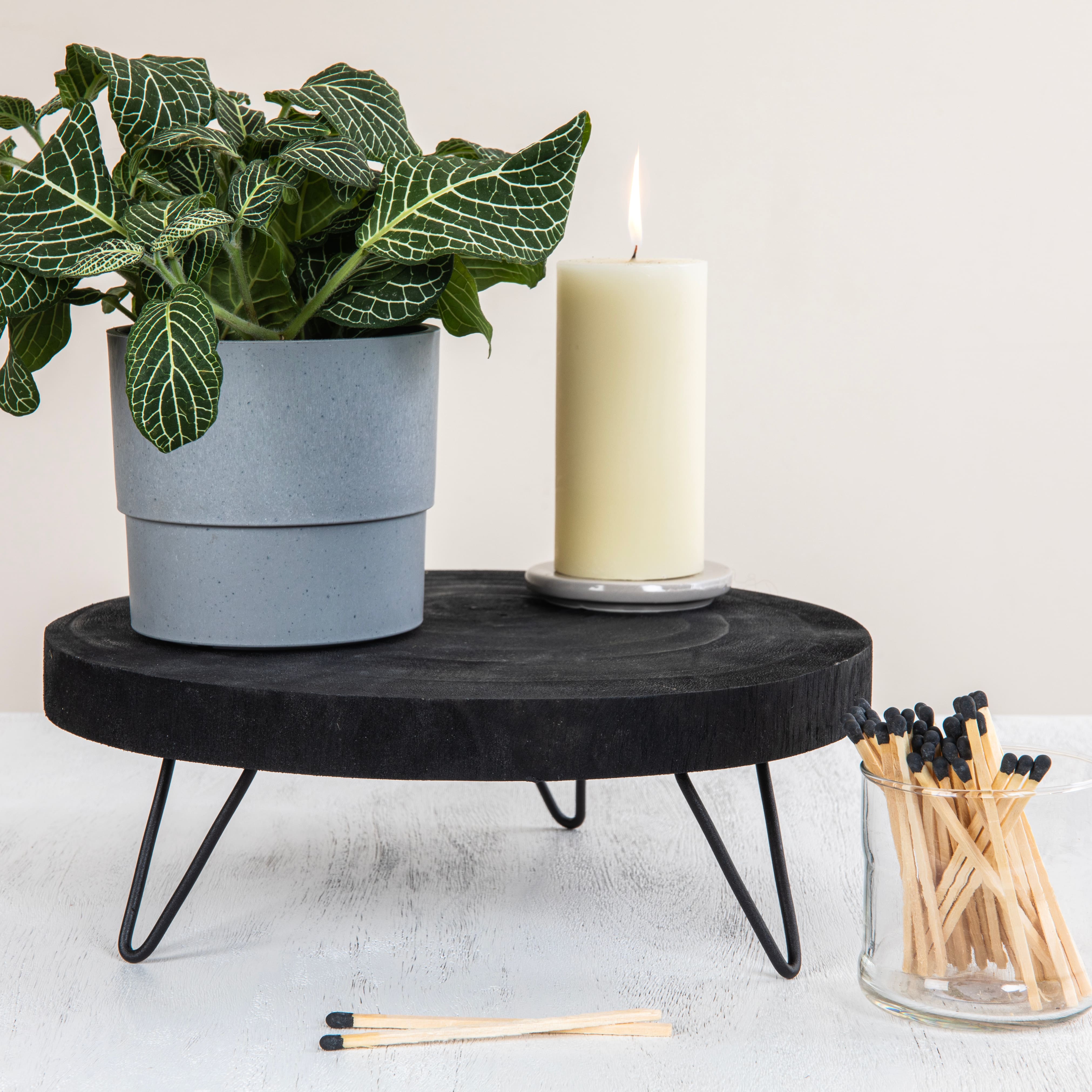 Hello Honey® Decorative Paulownia Wood Pedestal