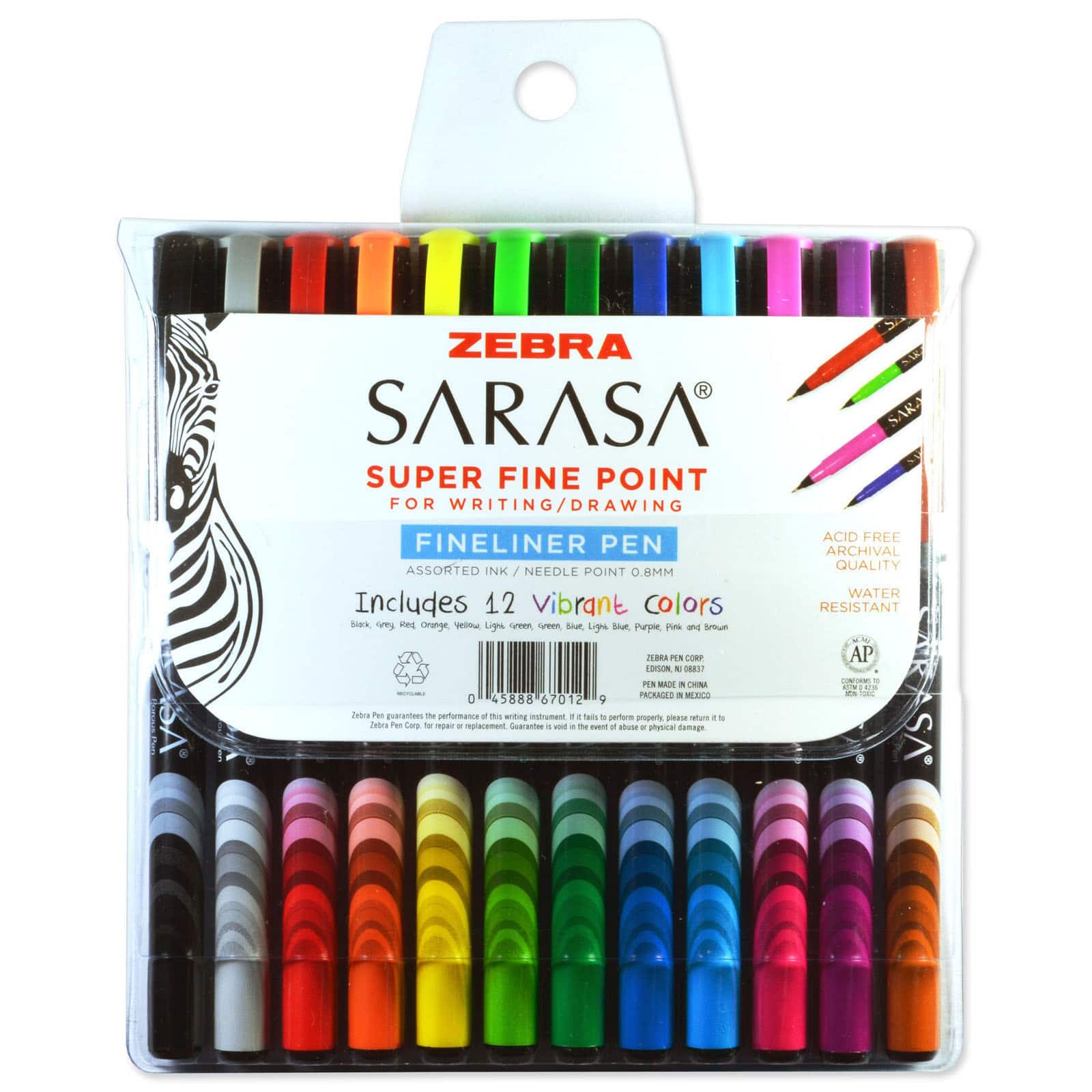 Sarasa® Super Fine Point Fineliner Pens, 12ct.