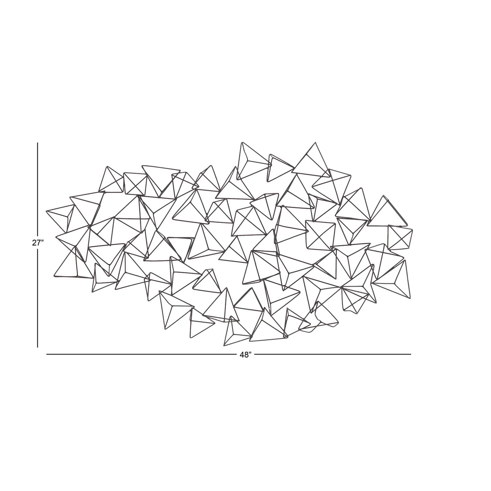 Black Geometric Modern Metal Wall Décor