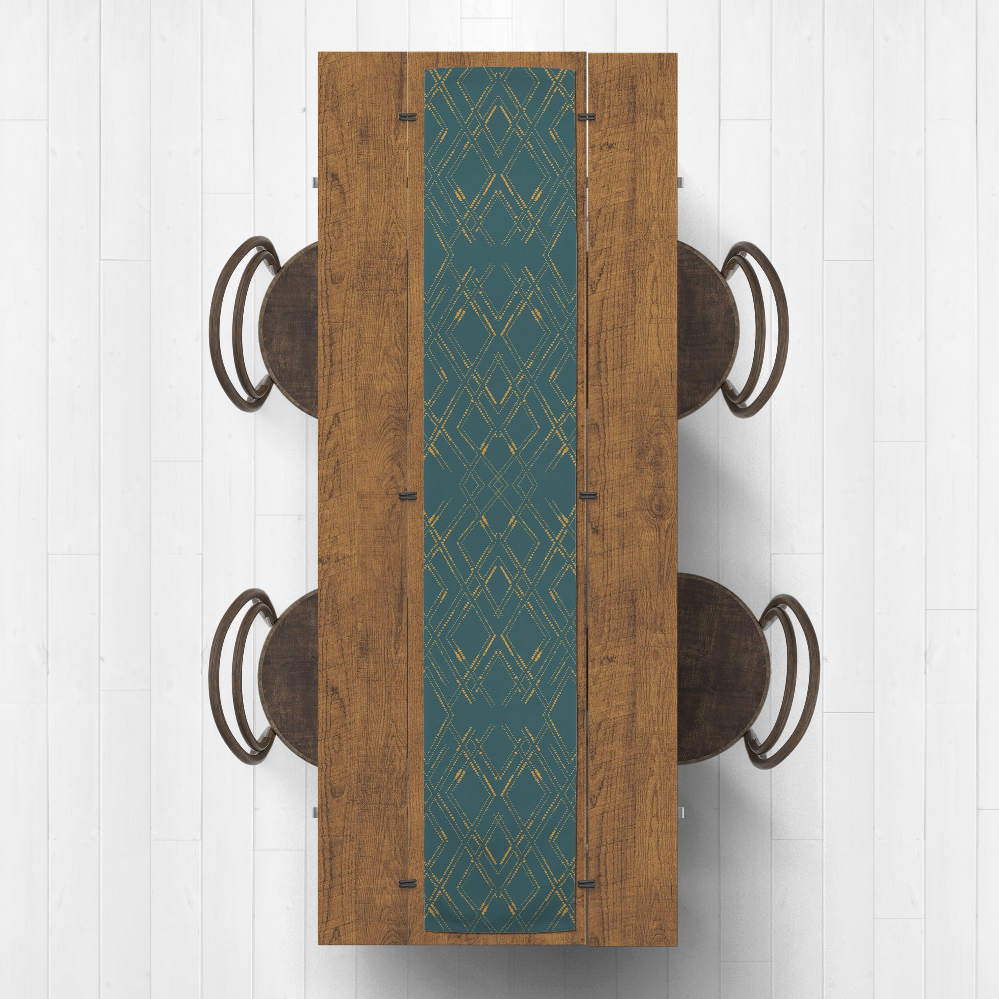 72" Diamond Cotton Twill Runner