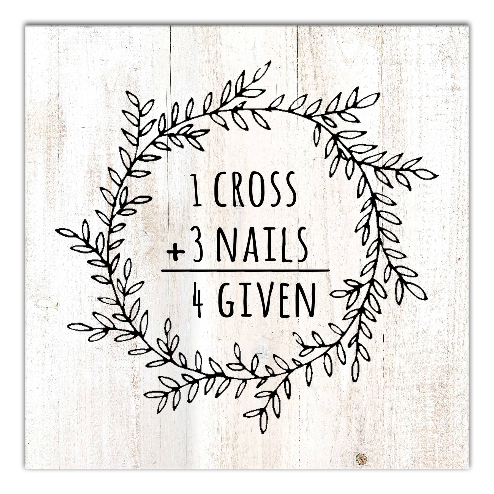 Easter Math Wreath Canvas Wall Art