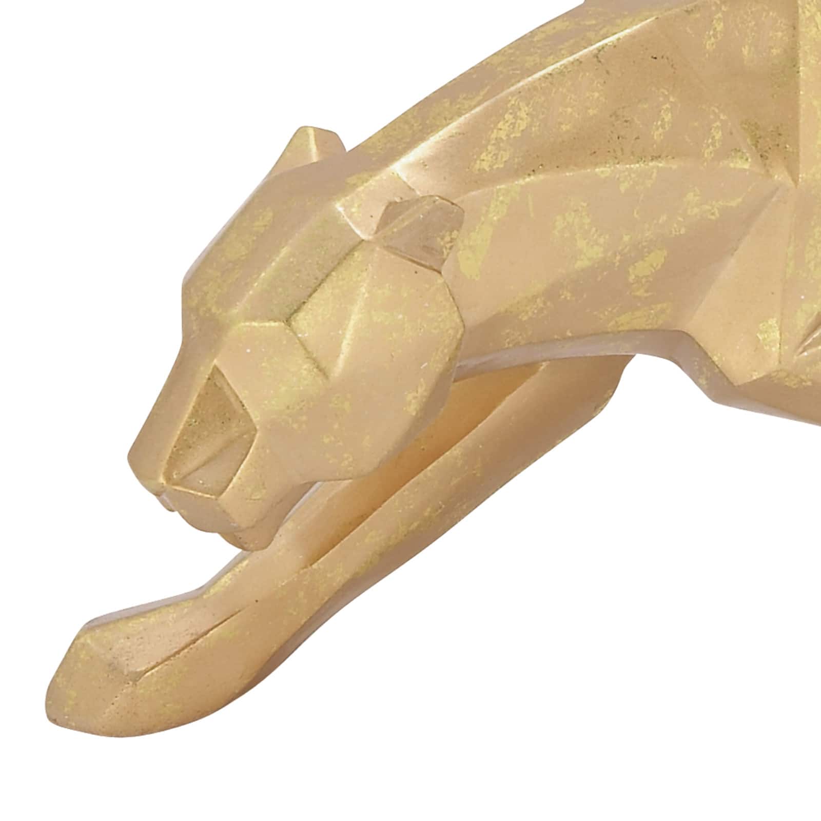 CosmoLiving by Cosmopolitan 18" Gold Leopard Sculpture