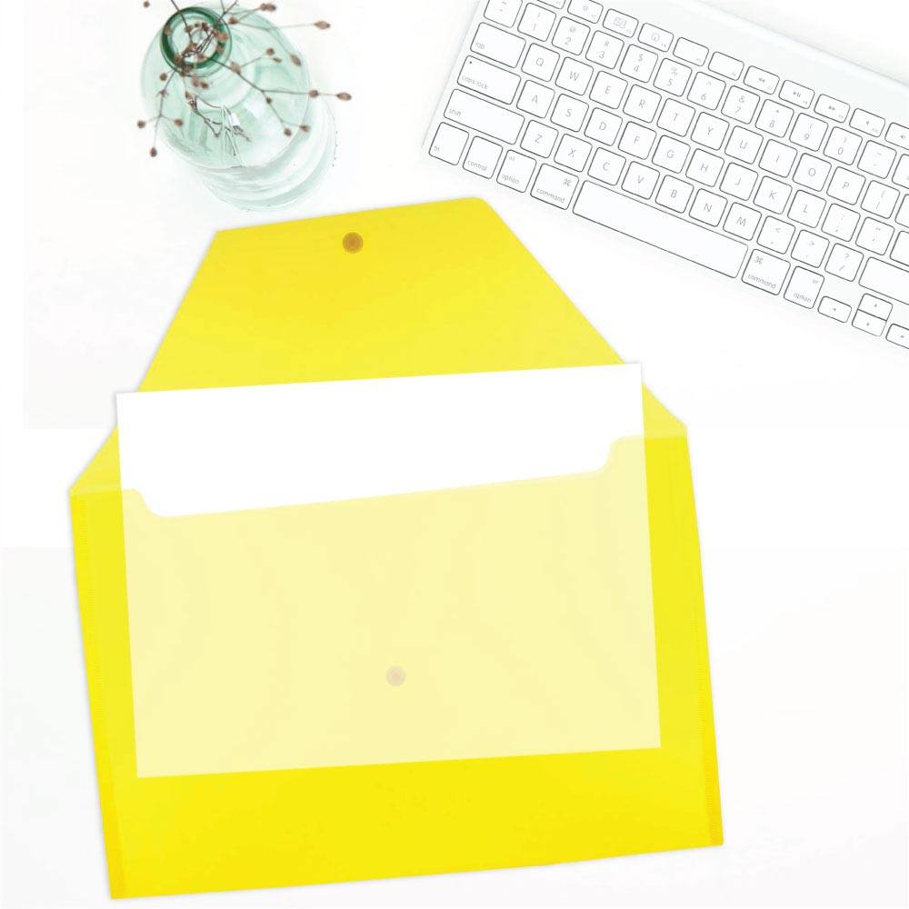 JAM Paper 9.8" x 14.5" Plastic Snap Closure Envelopes