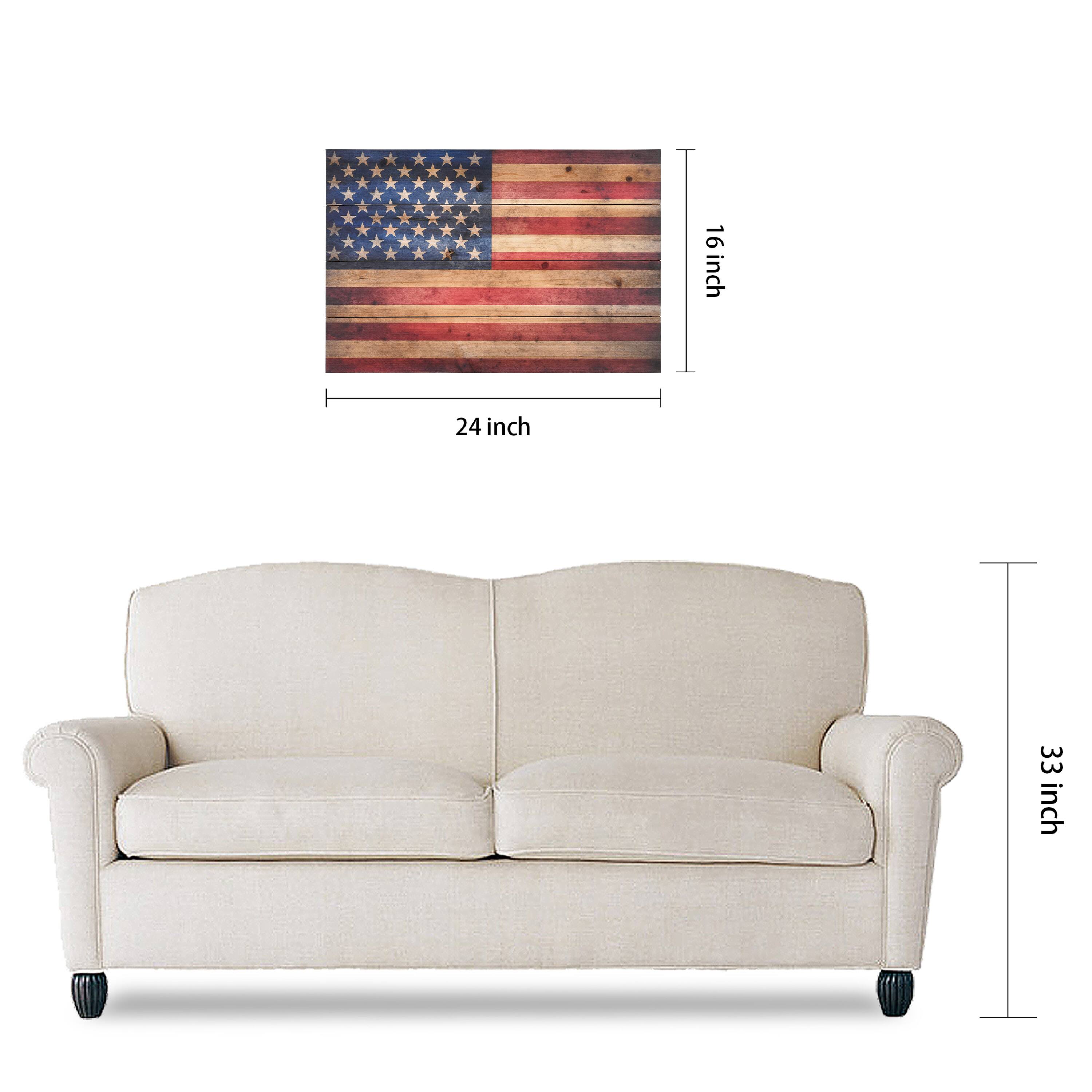 Empire Art Direct Arte de Legno American Dream Fir Wood Planks Wall Art