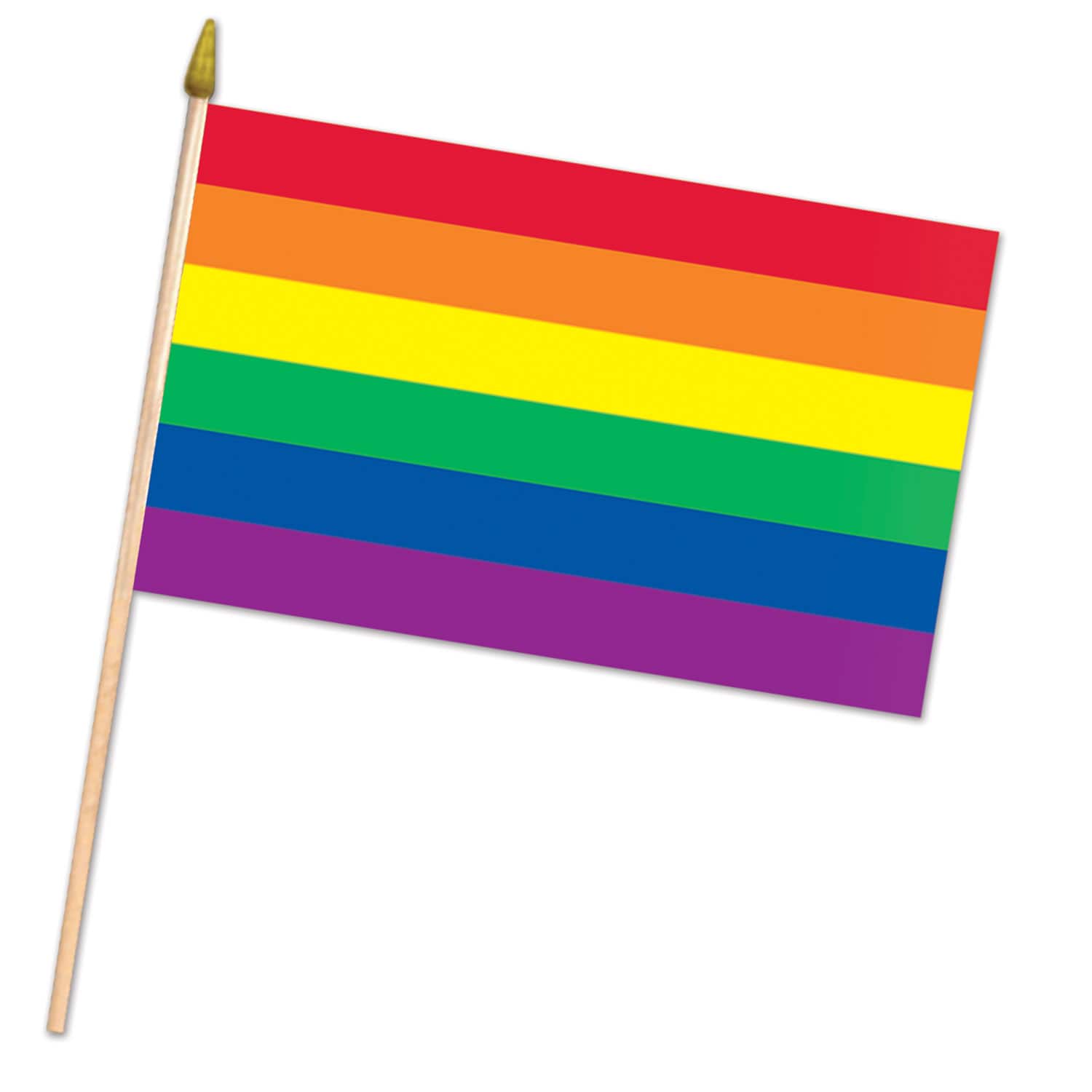 Beistle 11" x 18" Rainbow Fabric Flags, 4ct.