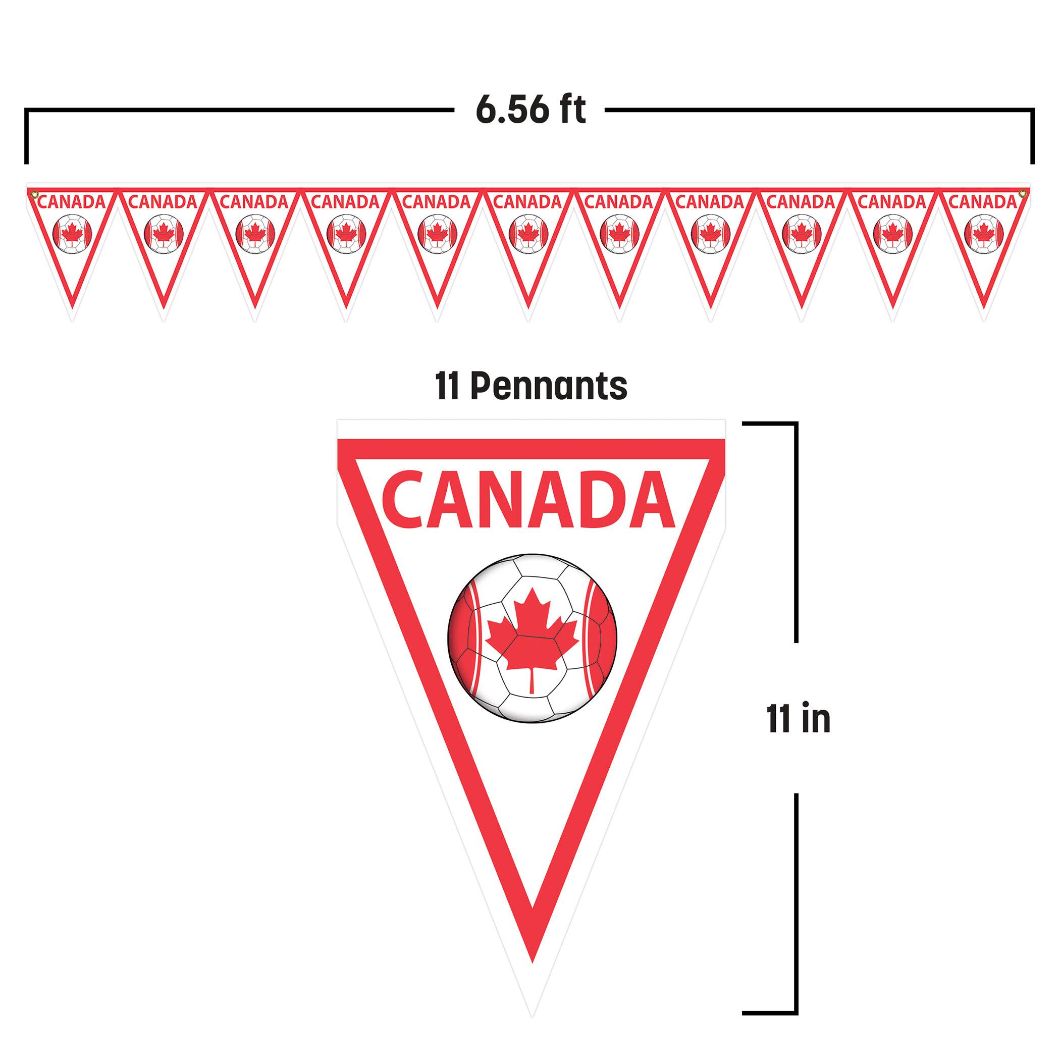 11" x 6.5ft. Canada Soccer Pennant Banner