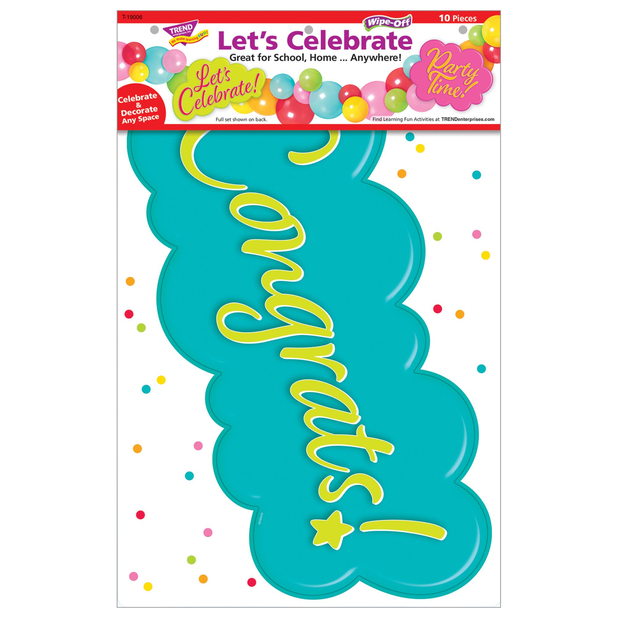 Trend Enterprises® Let's Celebrate Wipe Off® Learning Set