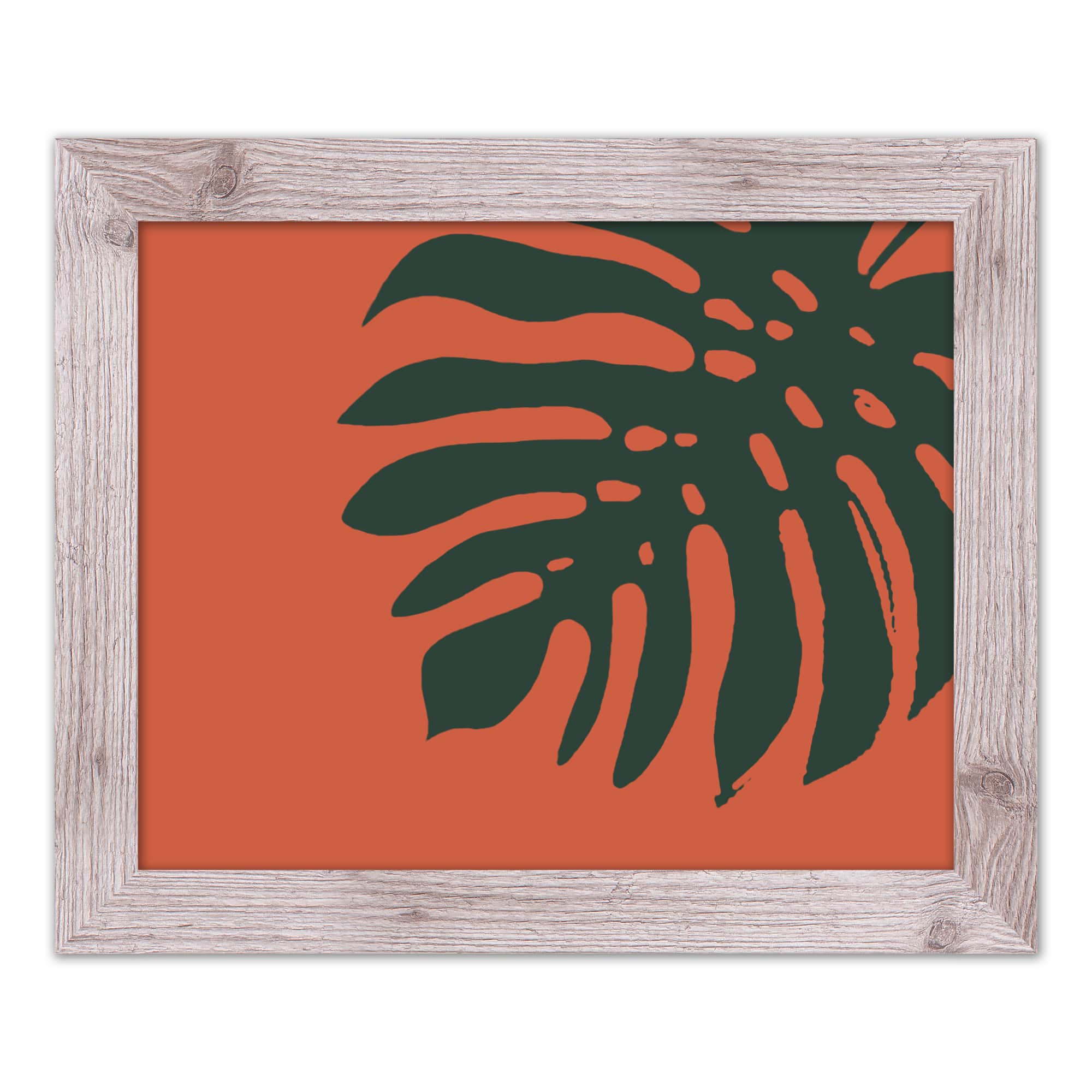 Bold Green Leaf Western Framed Print