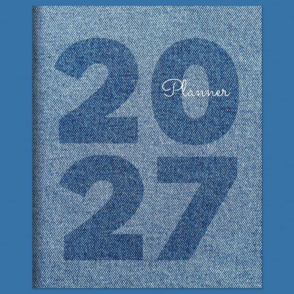 2027 Denim Medium Monthly Planner