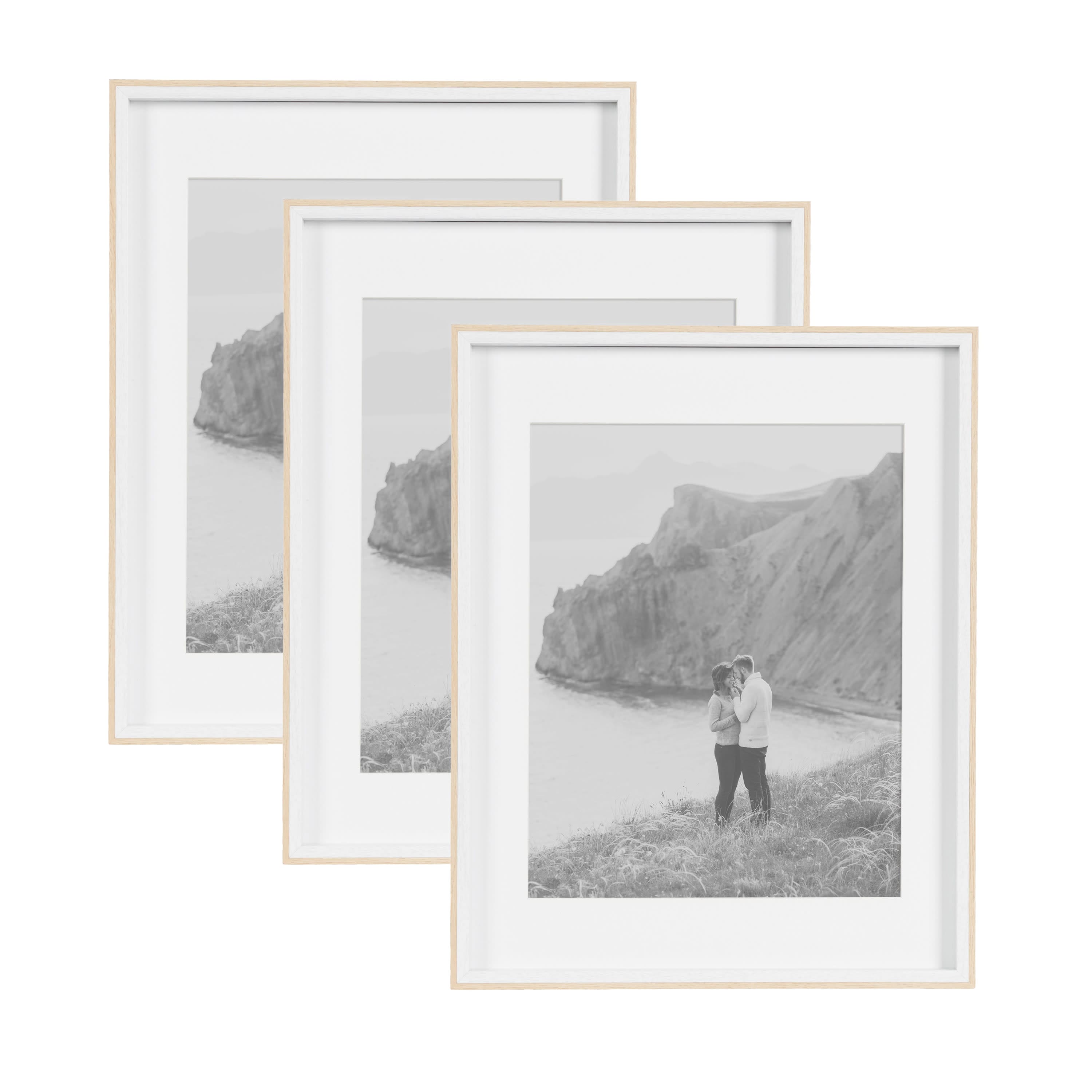 Kate and Laurel Gibson 14" x 18" Photo Frames with 11" x 14" Mat, 3ct.