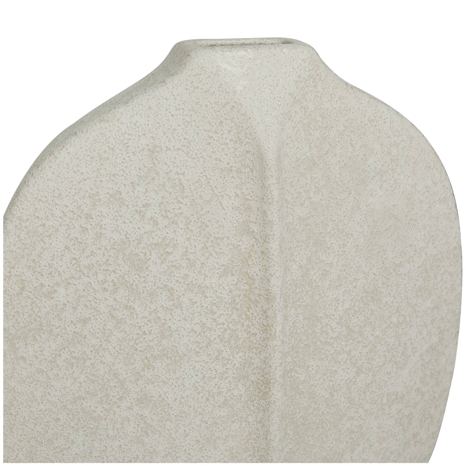 CosmoLiving by Cosmopolitan White Ceramic Textured Vase Set of 2 18", 13"