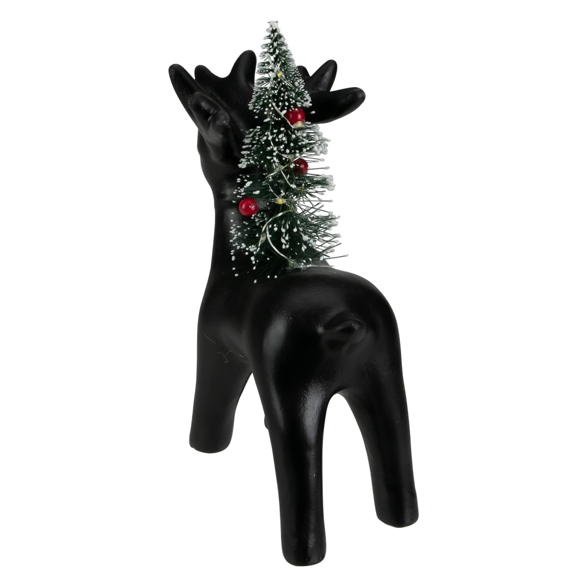 7.5" LED Standing Reindeer with Christmas Tree