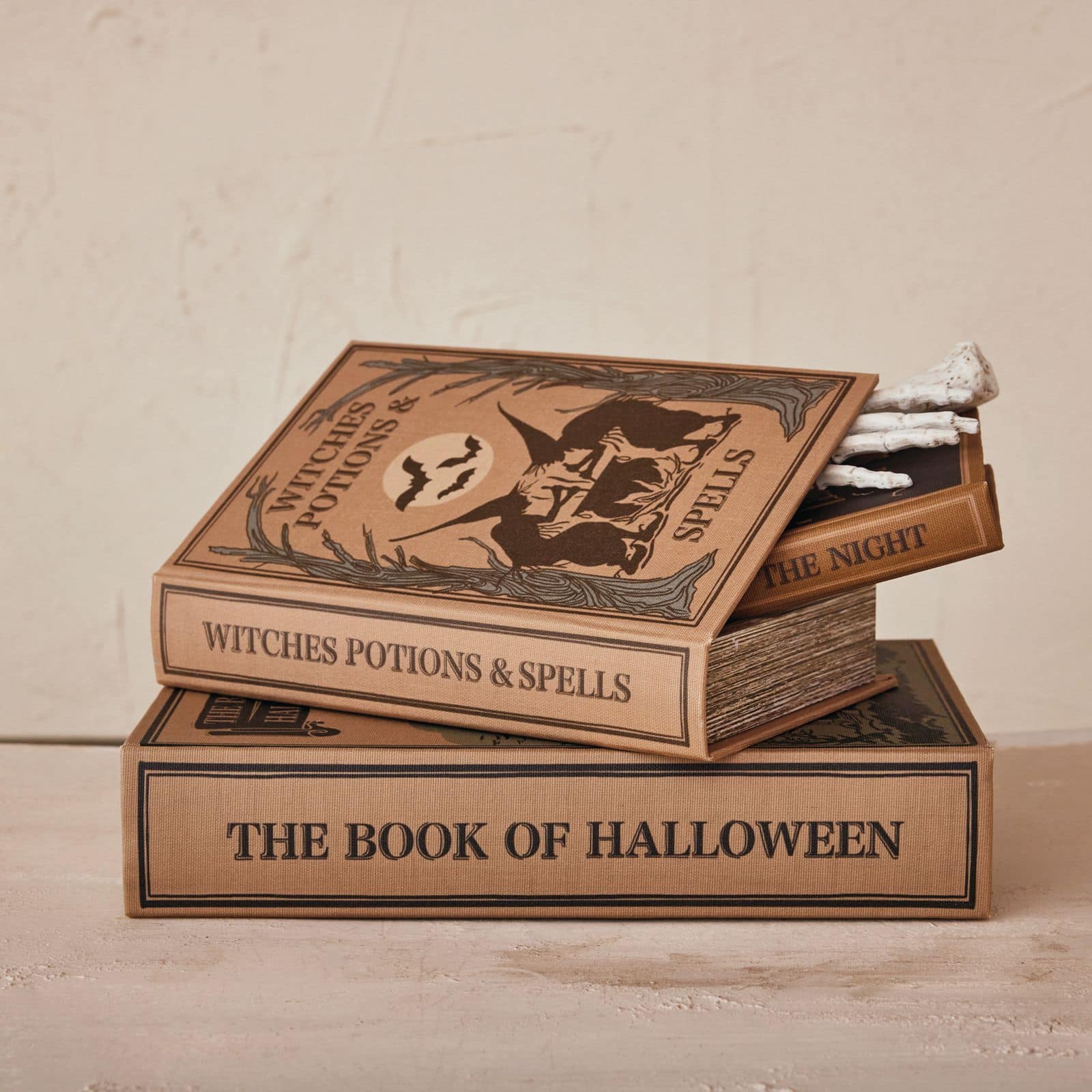 Hello Honey® MDF & Linen Halloween Themed Book Storage Boxes Set