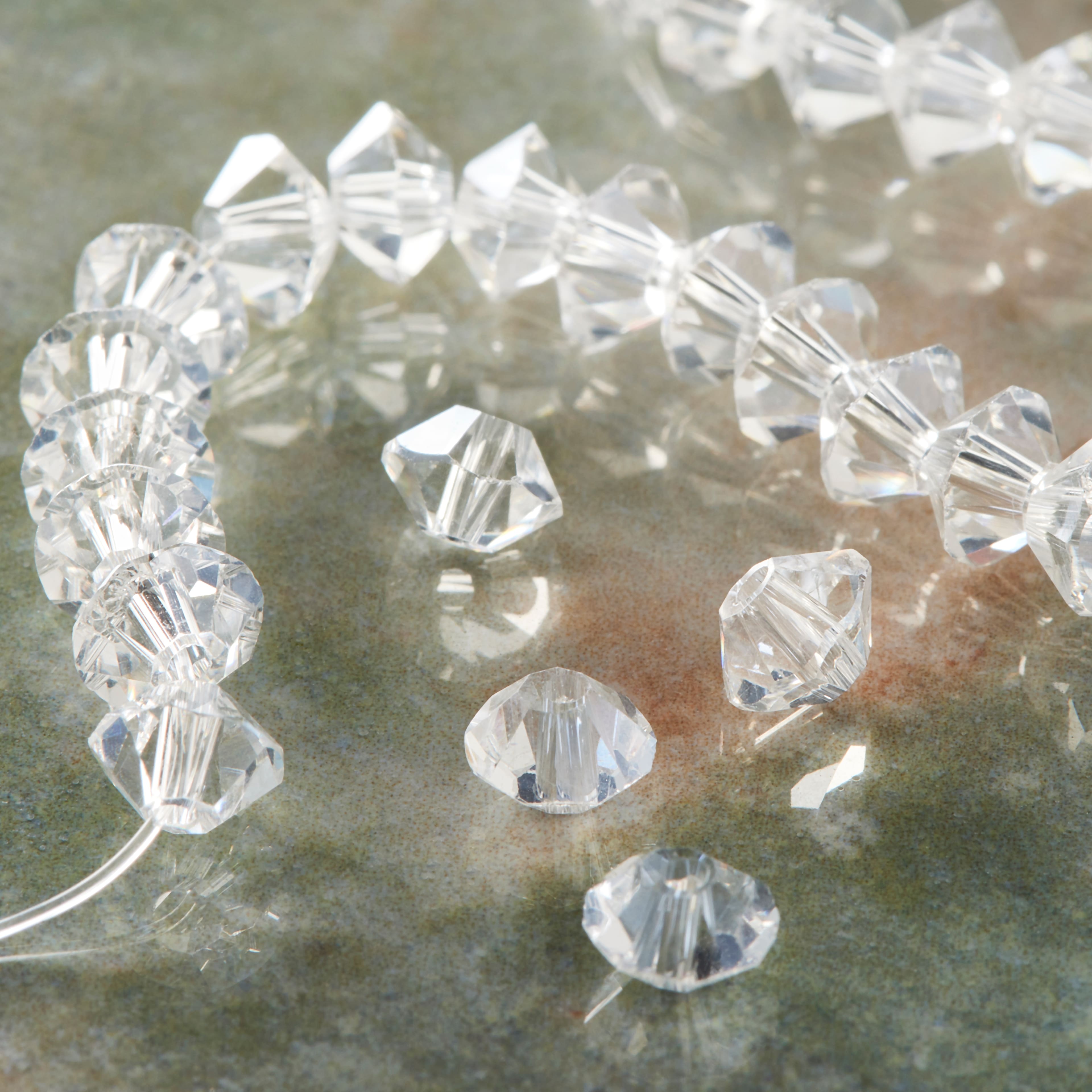 Crystal Glass Small Rondel Beads, 6mm by Bead Landing™