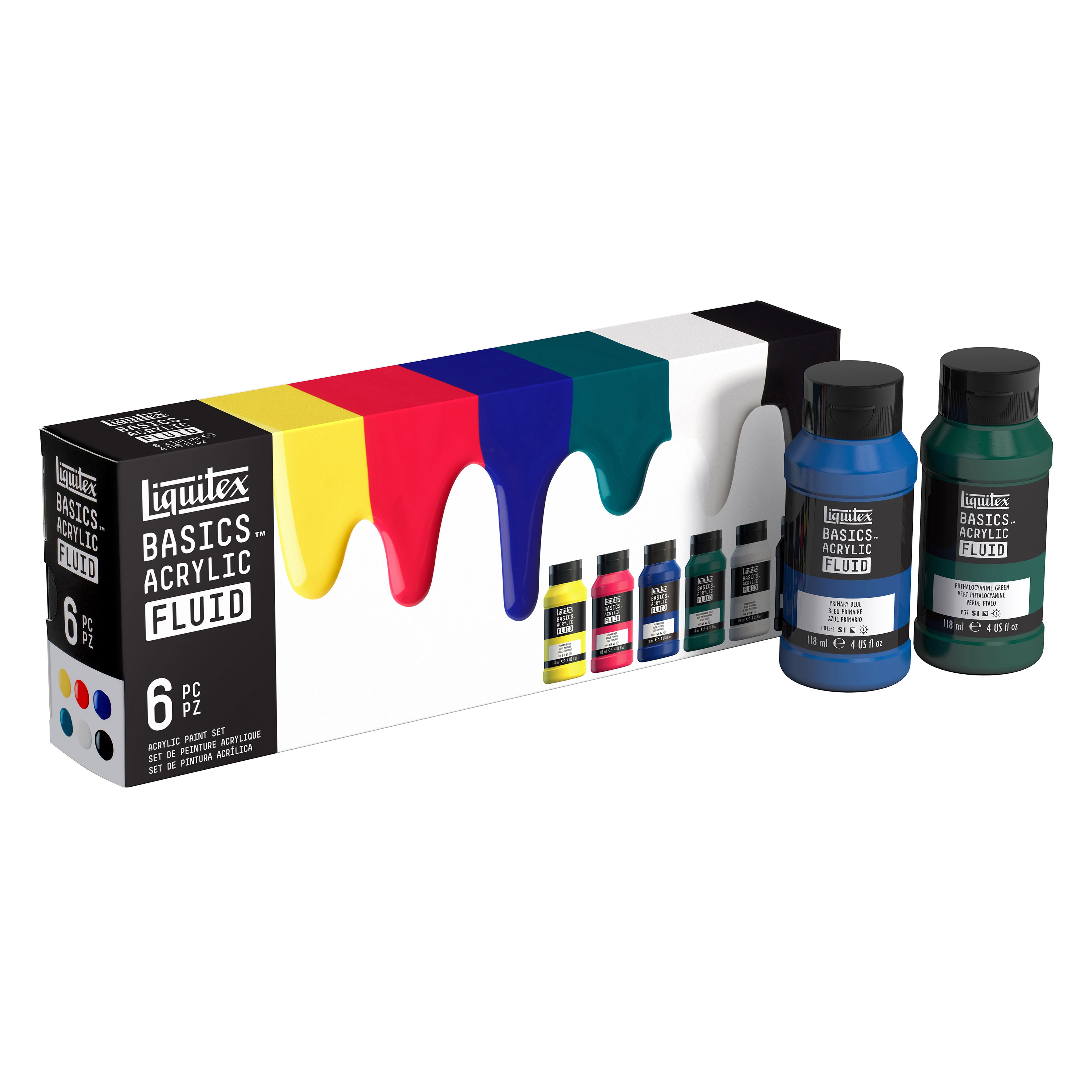 Liquitex BASICS™ Fluid 6 Color Acrylic Paint Set