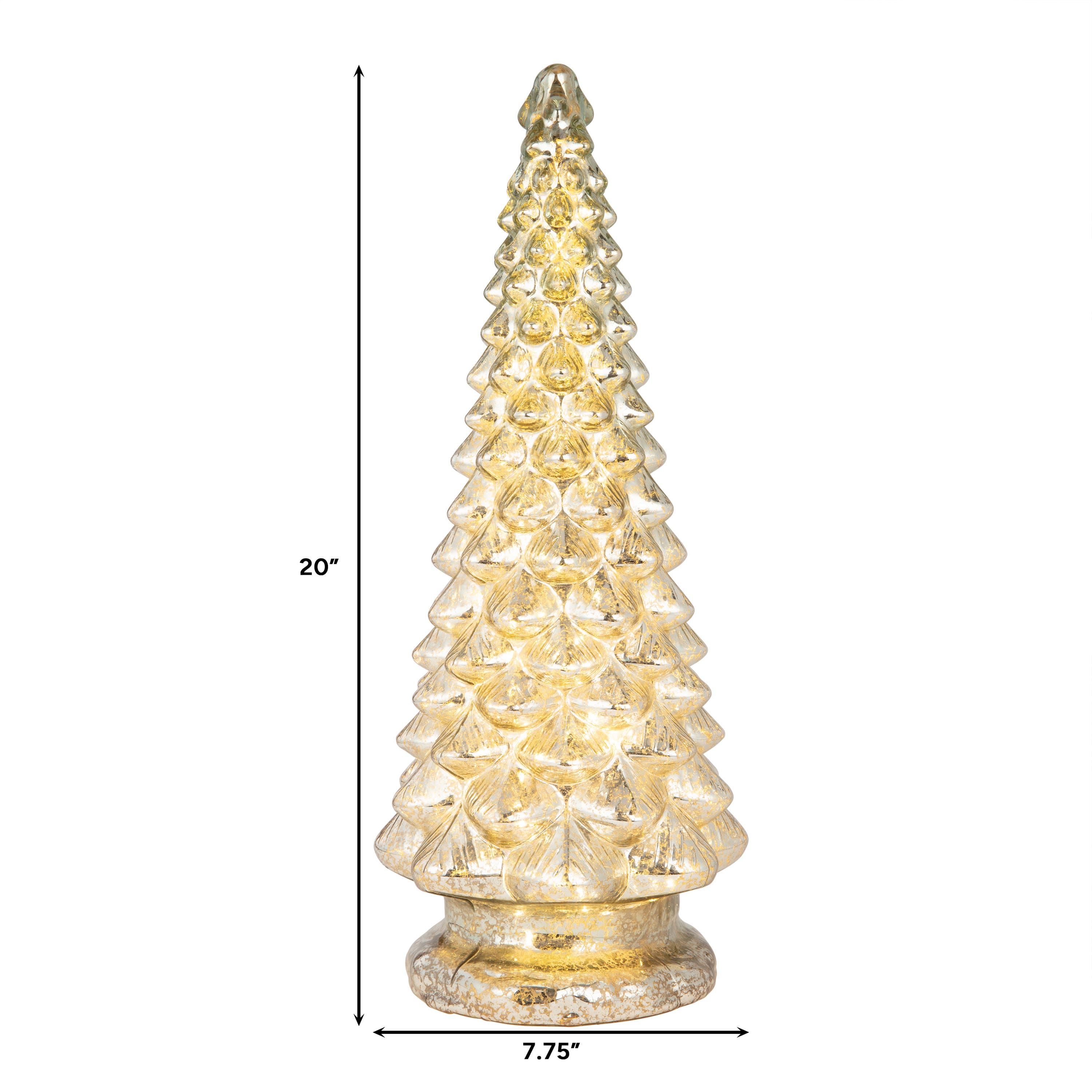 Mr. Christmas 20" Mercury Glass Tree with Twinkling Lights 