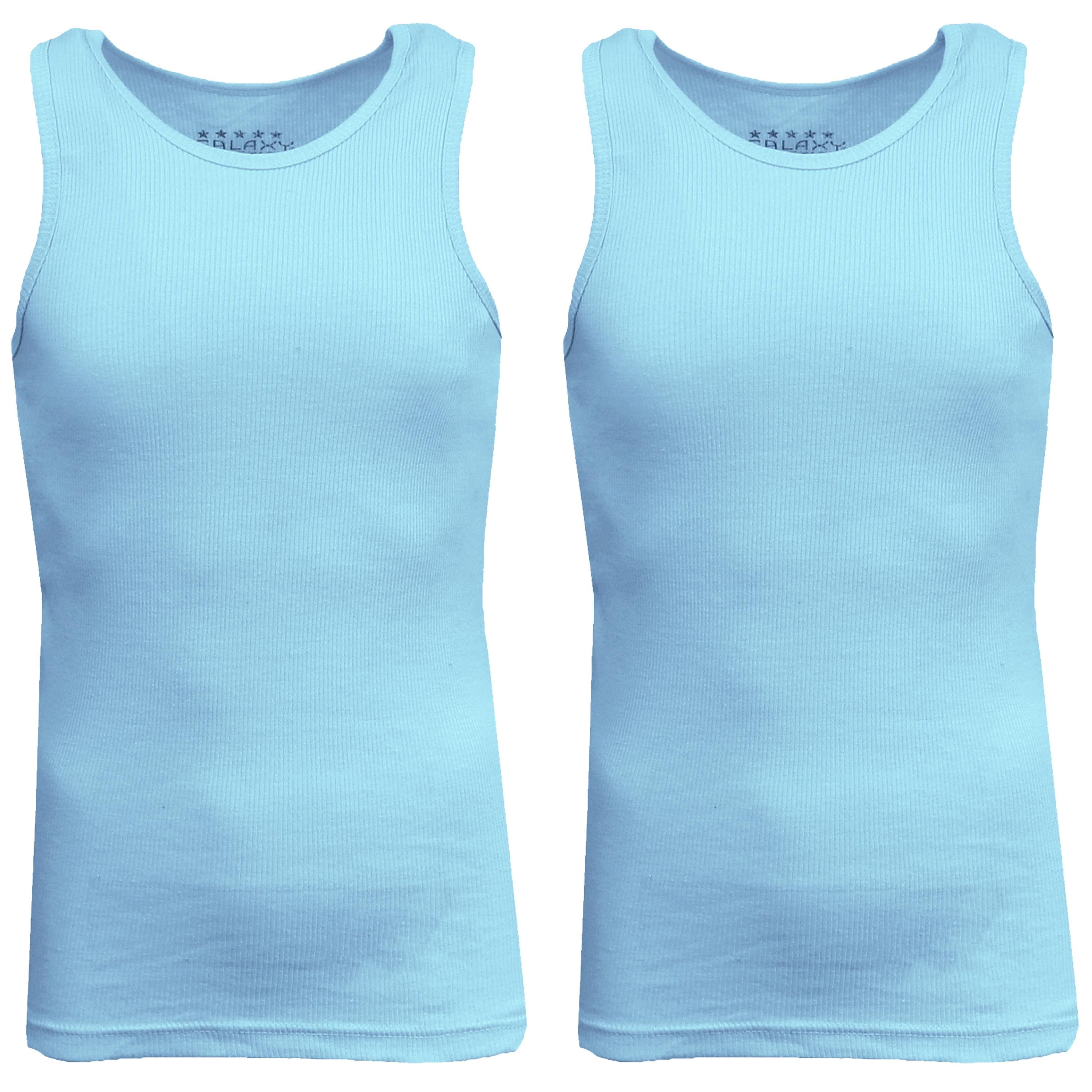 Galaxy By Harvic Famous Heavyweight Men’s Ribbed Tank Top 2 Pack