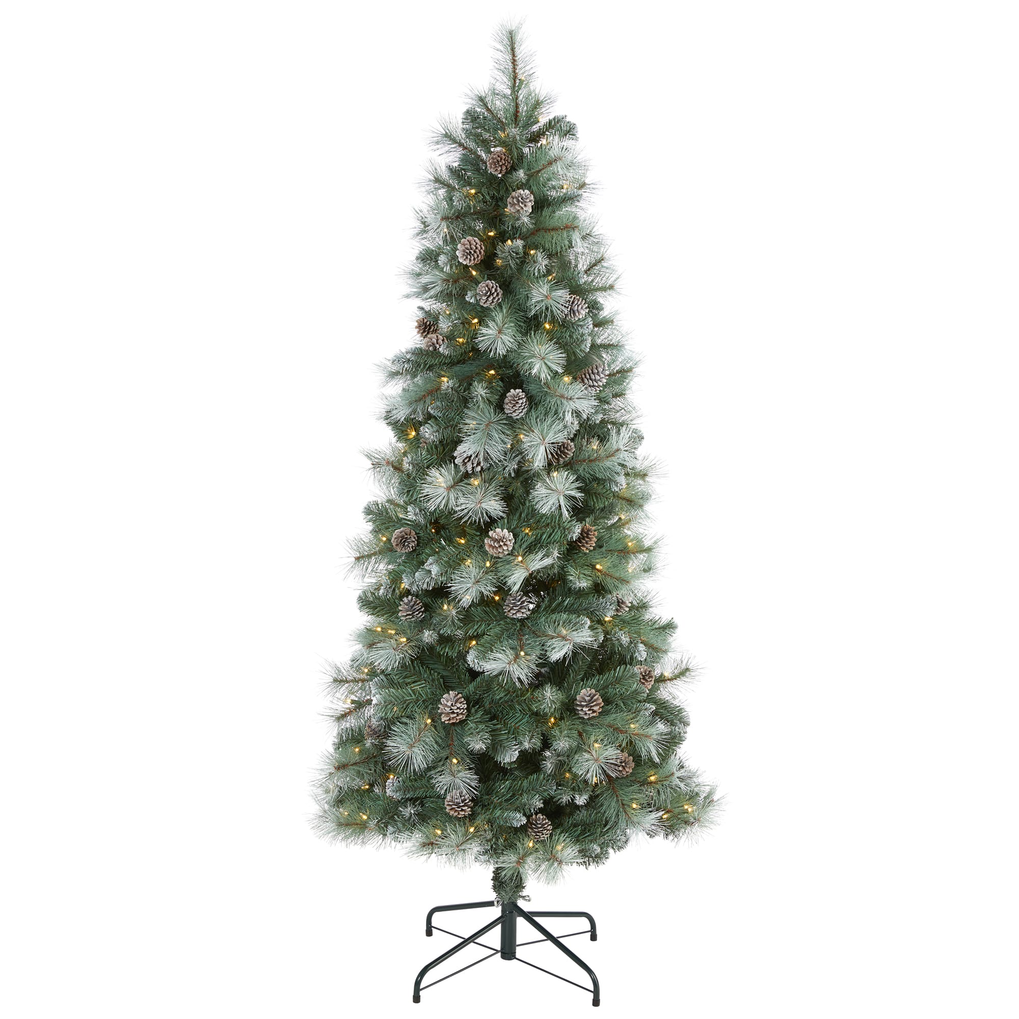 6ft. Pre-Lit British Columbia Mountain Pine Artificial Christmas Tree, Clear LED Lights