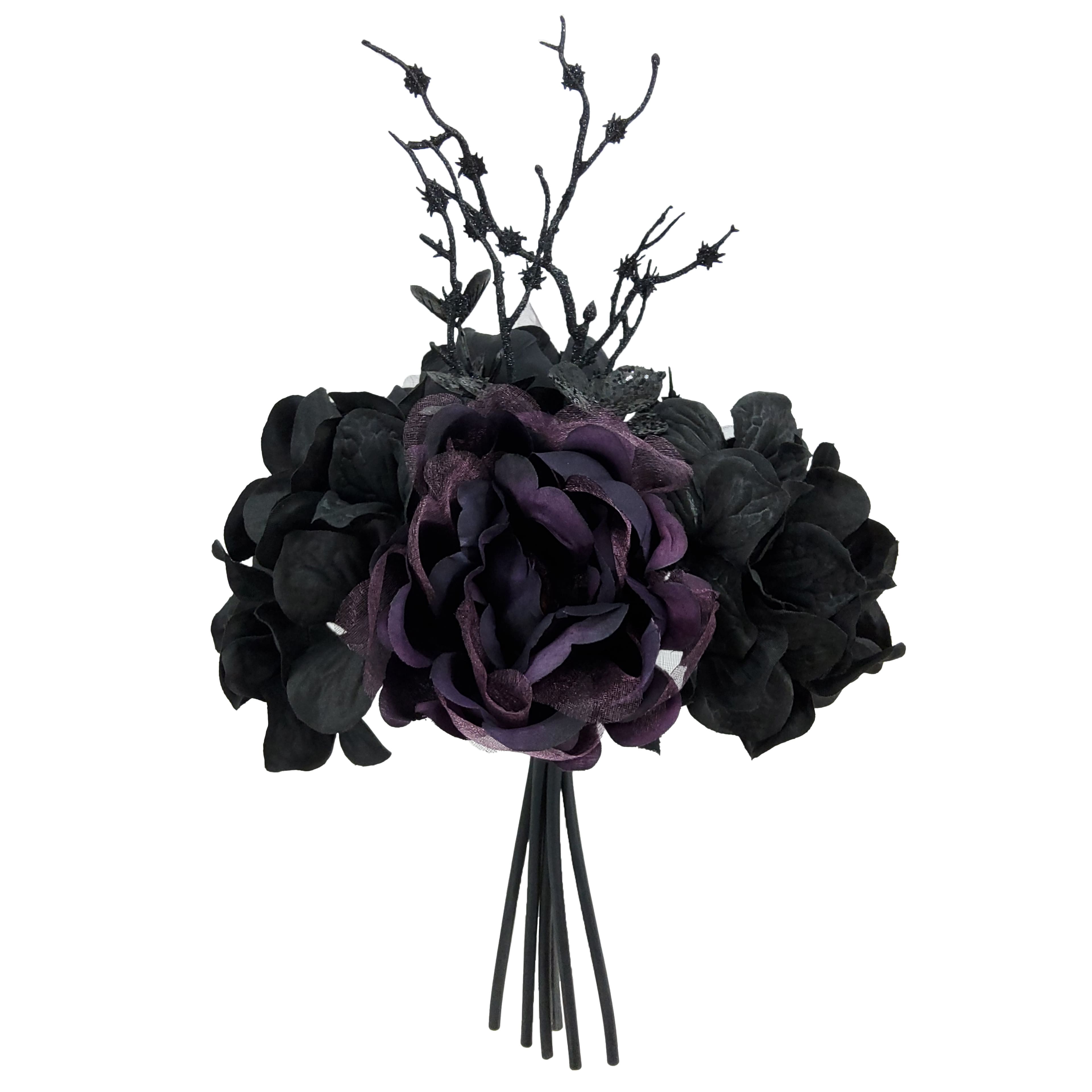 12" Black Hydrangea Mix Bouquet by Ashland®