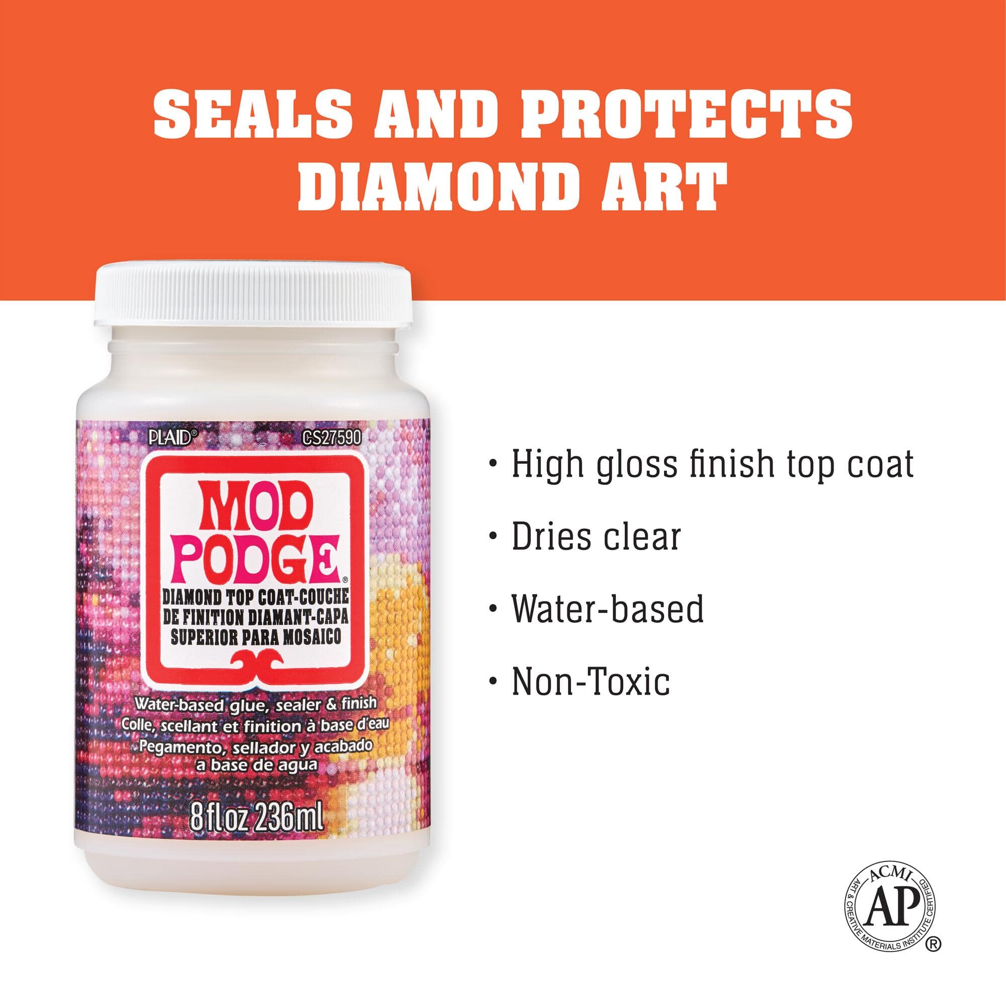Mod Podge® Diamond Topcoat & Brush Kit
