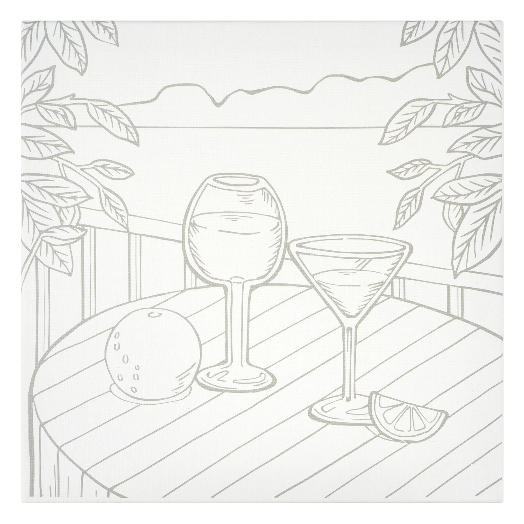 11" x 11" Patio Drinks Canvas Painting Kit by Craft Smart®