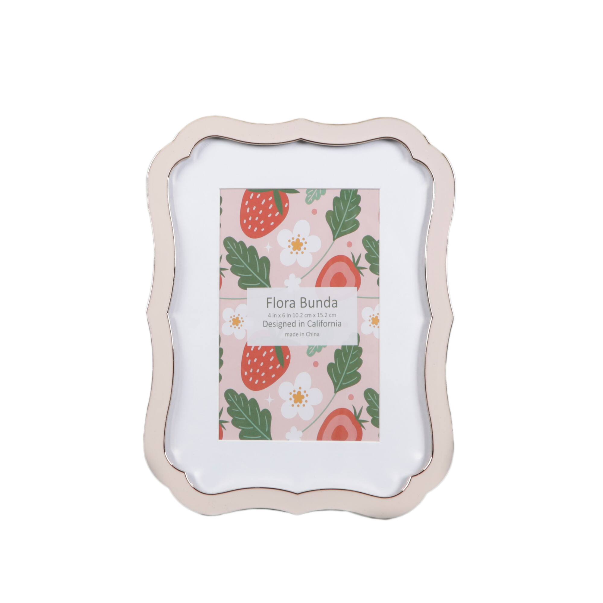 Flora Bunda Gallery 4" x 6" Vintage Rectangle Edge Zinc Alloy Picture Frame