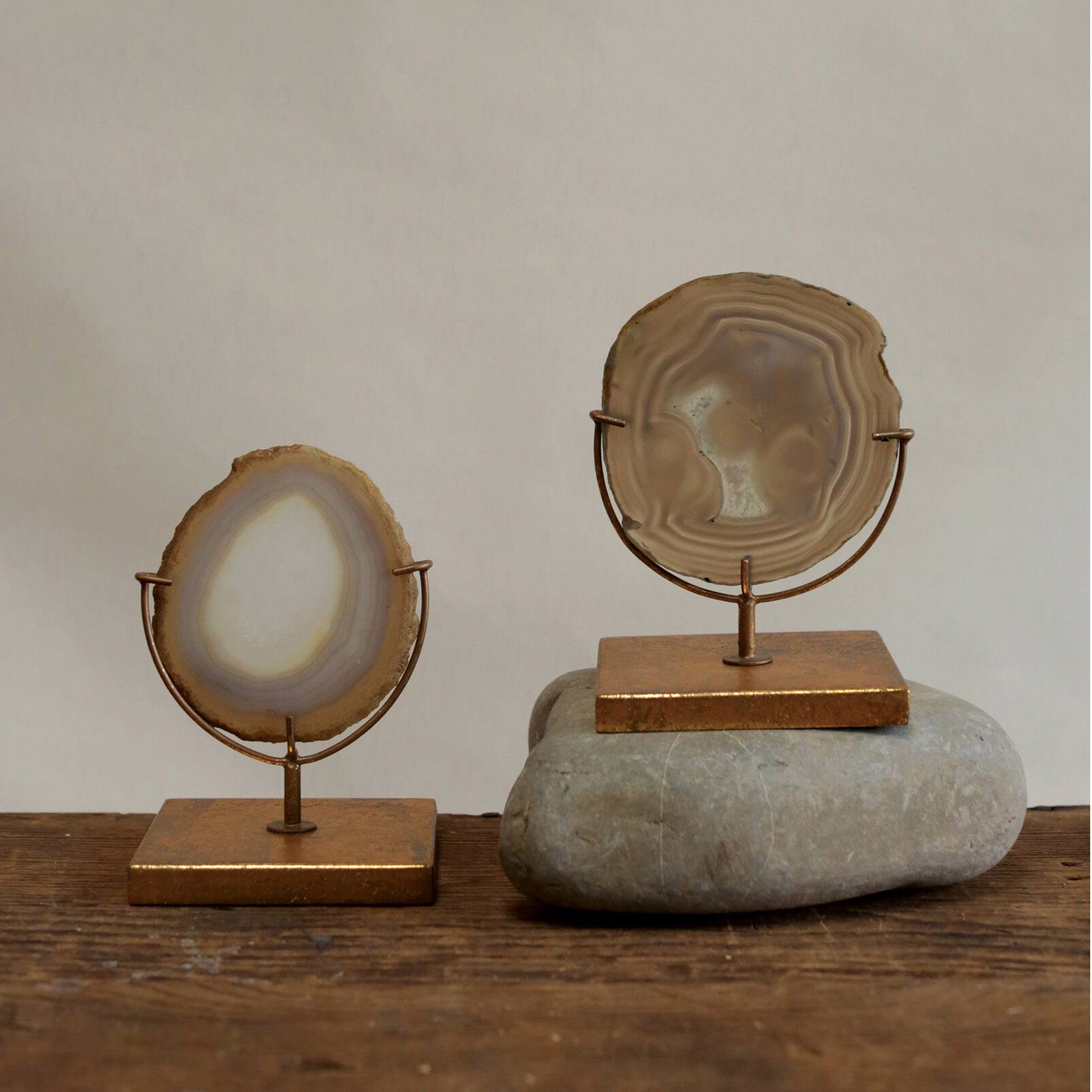 Hello Honey® Natural Agate Decor On Stand (Each One Will Vary)