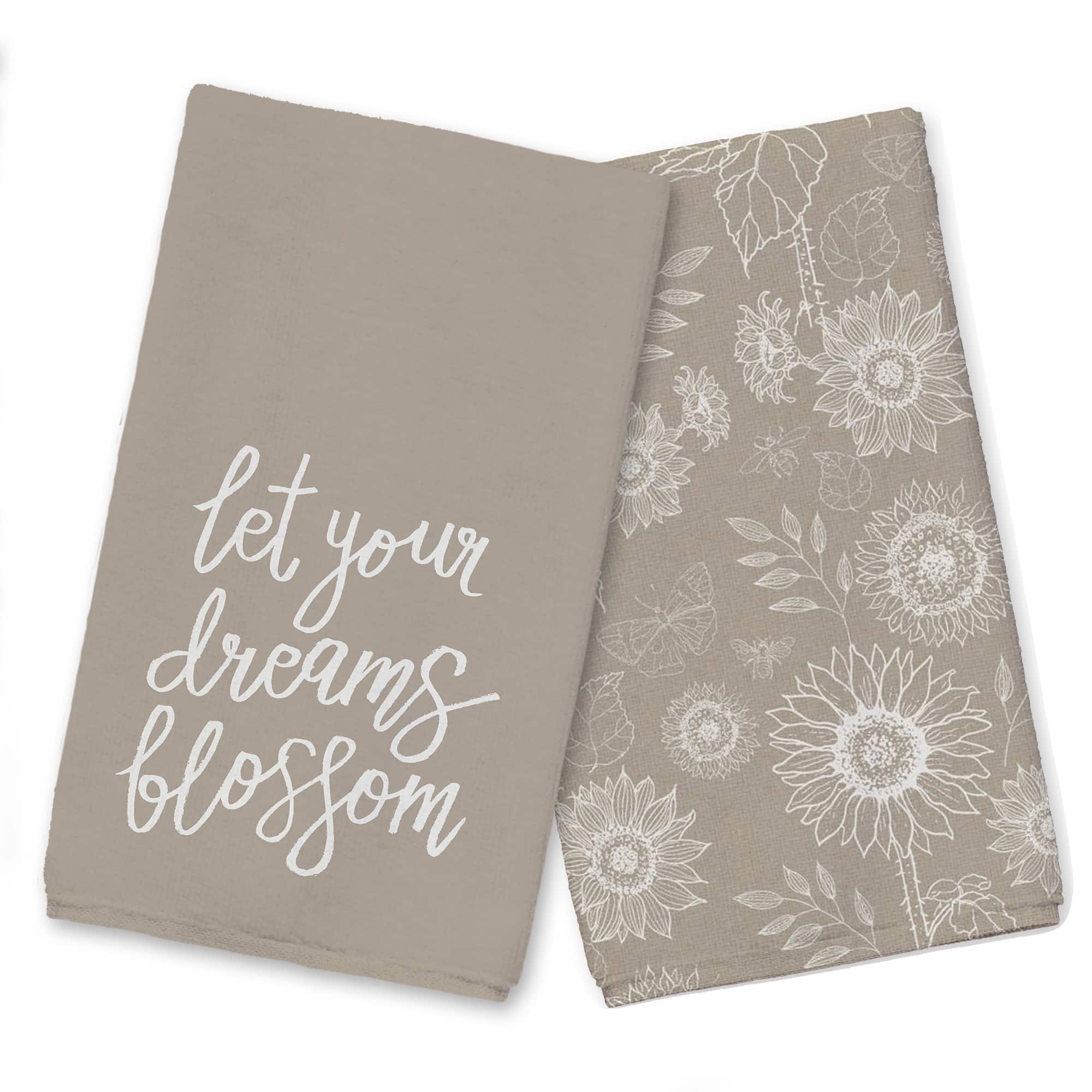 Let Your Dreams Blossom Tea Towel Set