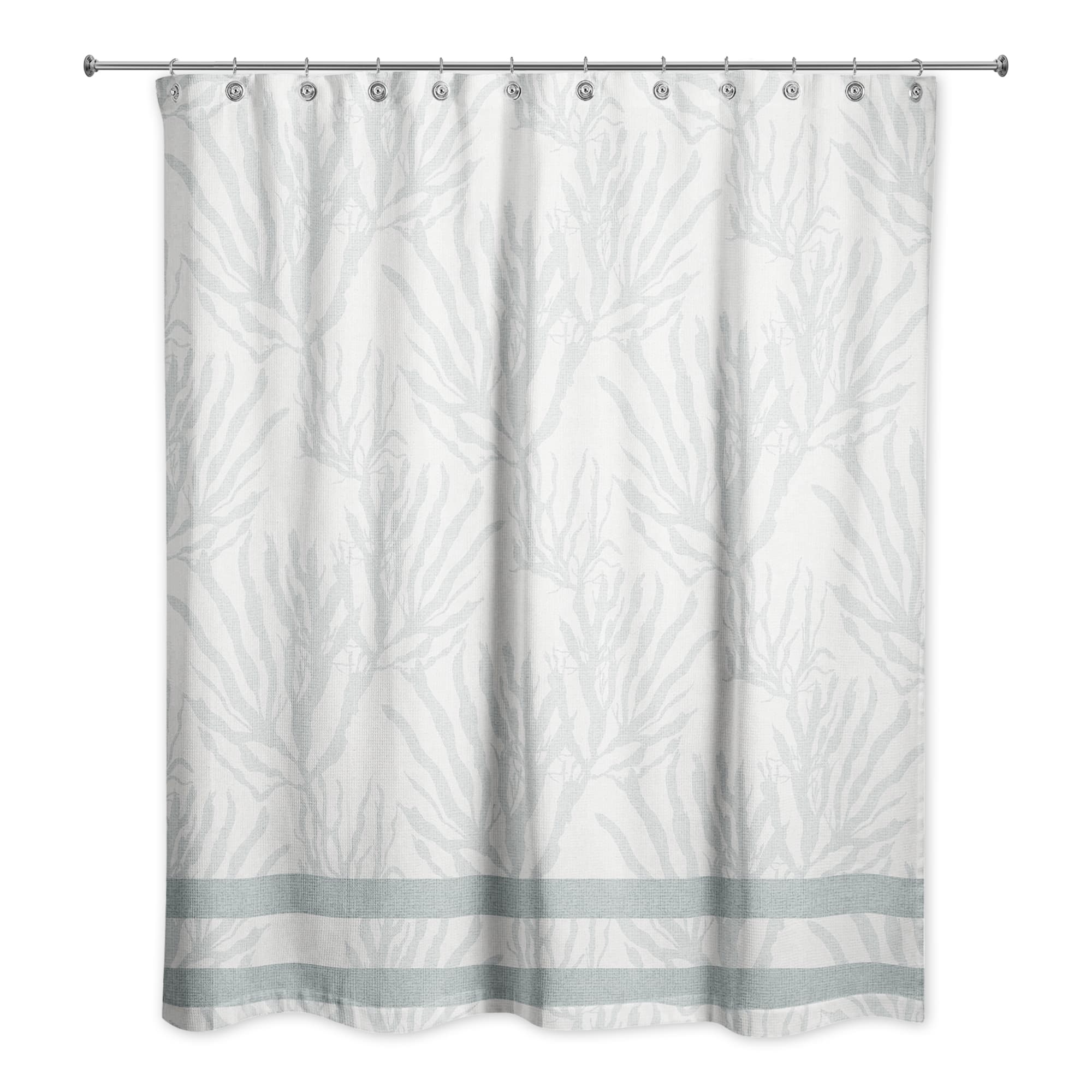 Coral & Stripe Shower Curtain