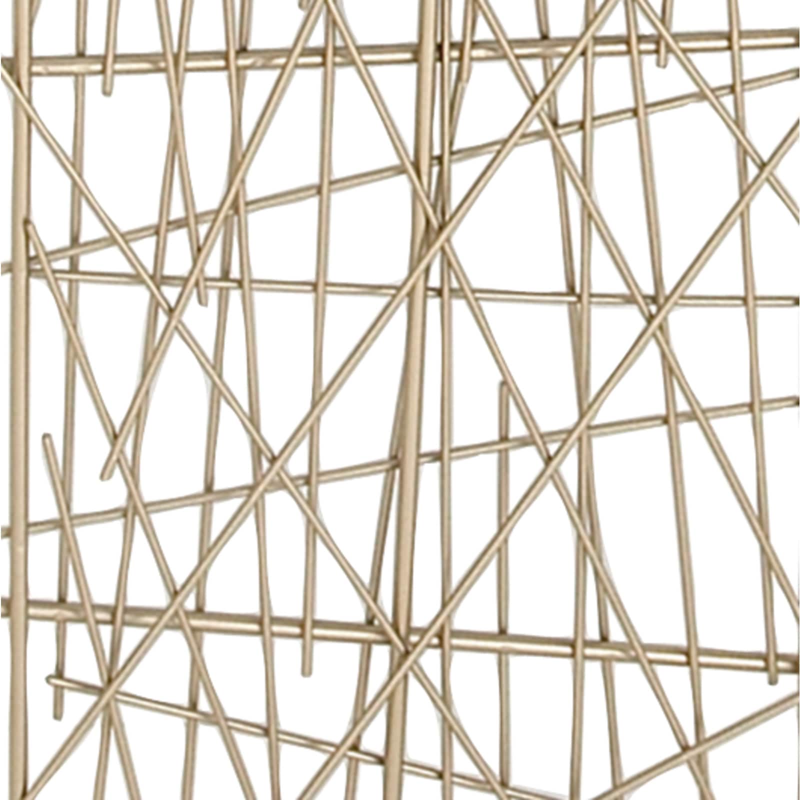 CosmoLiving by Cosmopolitan Gold & Silver Metal Modern Abstract Wall Decor Set