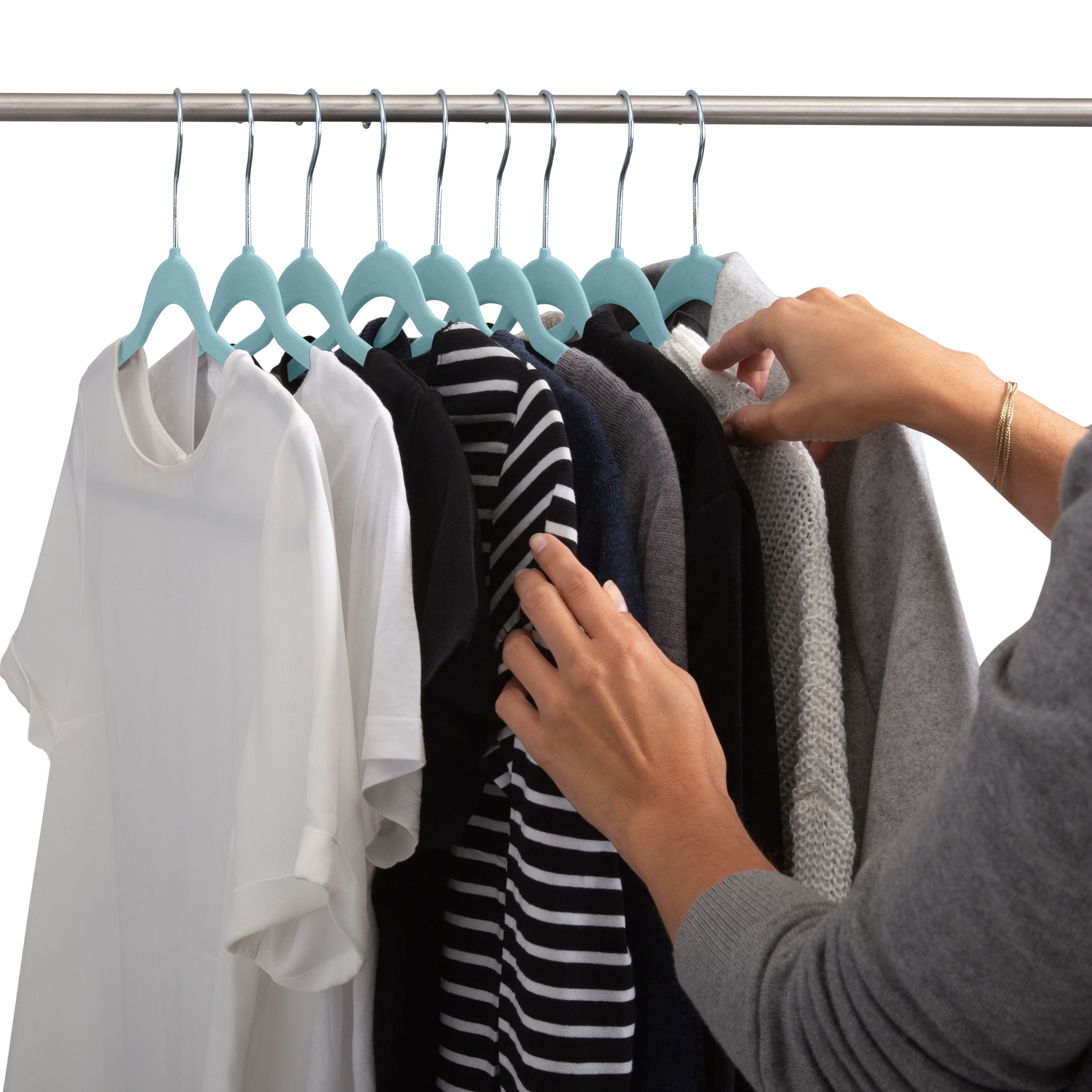 Simplify Super Slim Velvet Huggable Hangers, 10ct.