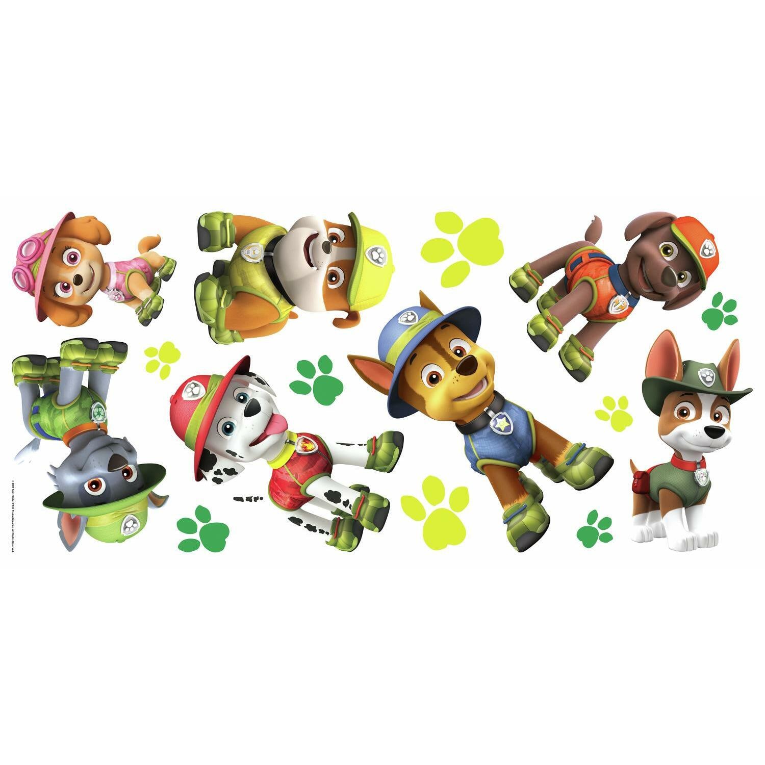 RoomMates Paw Patrol Jungle Peel & Stick Giant Wall Decals