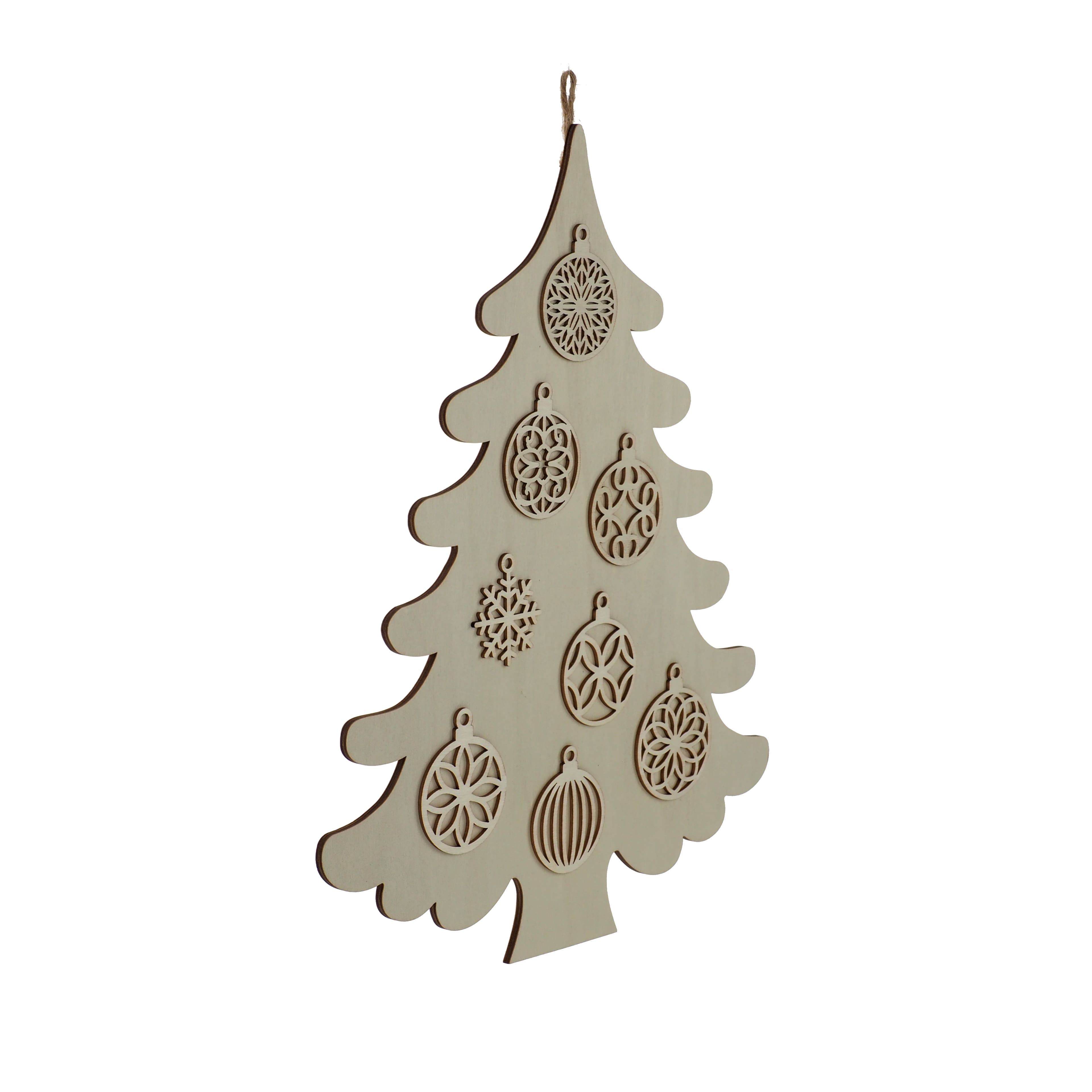 15.5" DIY Wood Christmas Tree Plaque by Make Market®