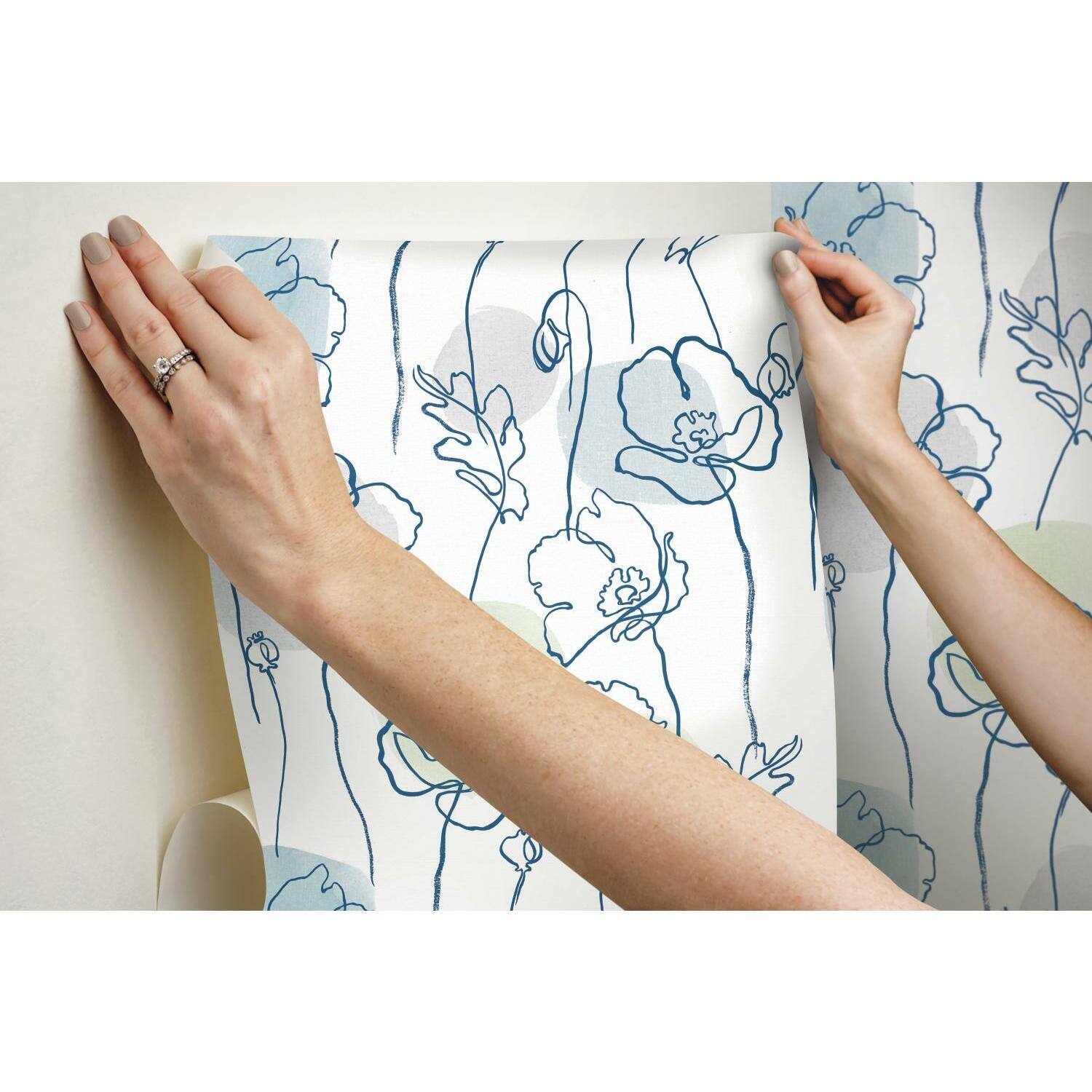 RoomMates Modern Poppy Peel & Stick Wallpaper