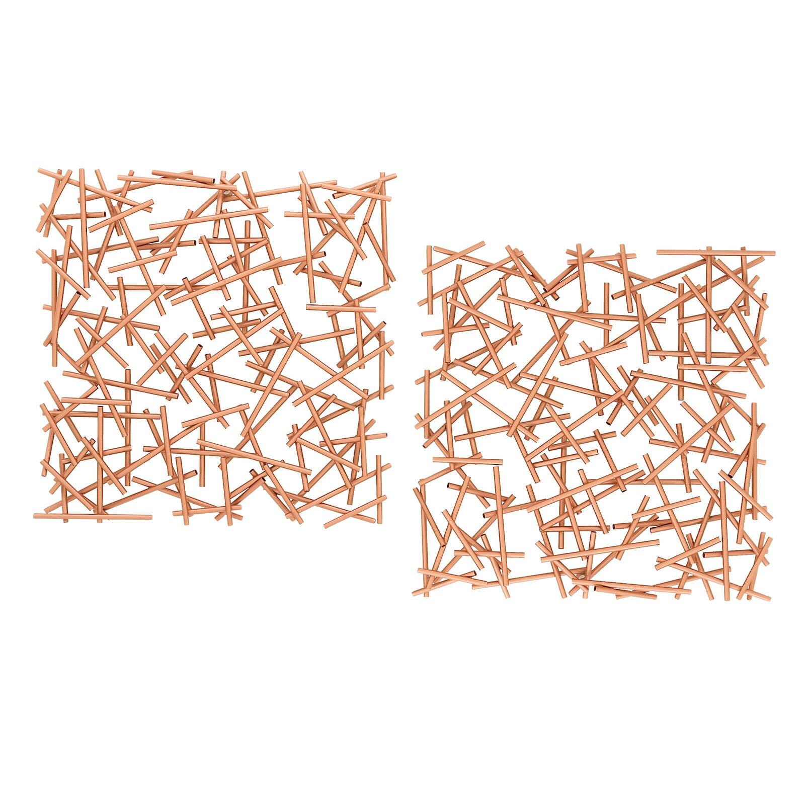 20" Copper Metal Contemporary Abstract Wall Décor Set